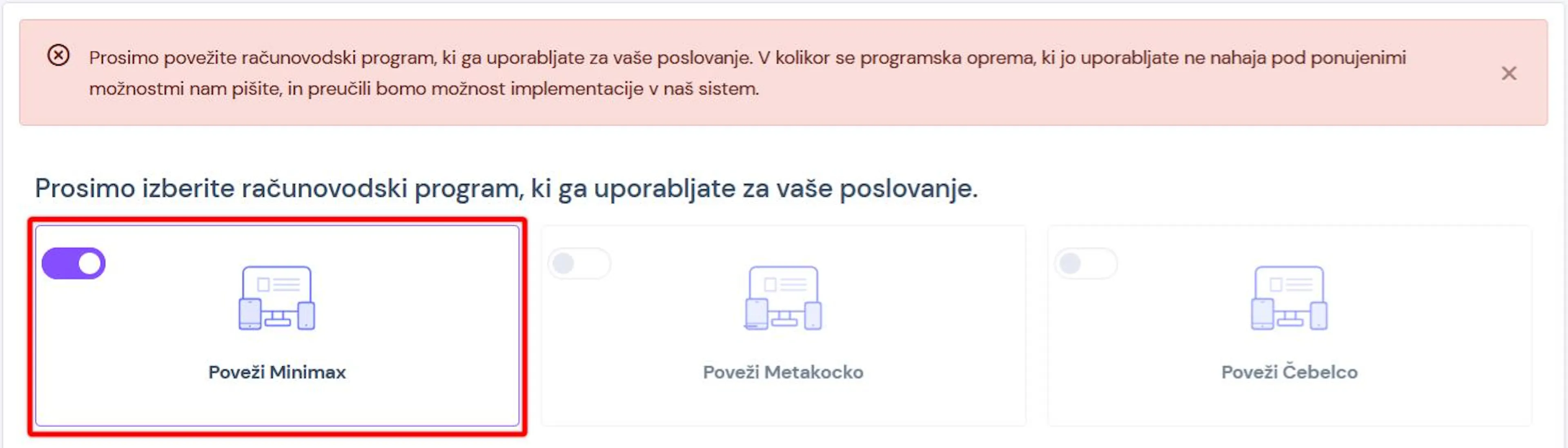 eHero – izbira računovodskega programa Minimax med integracijami