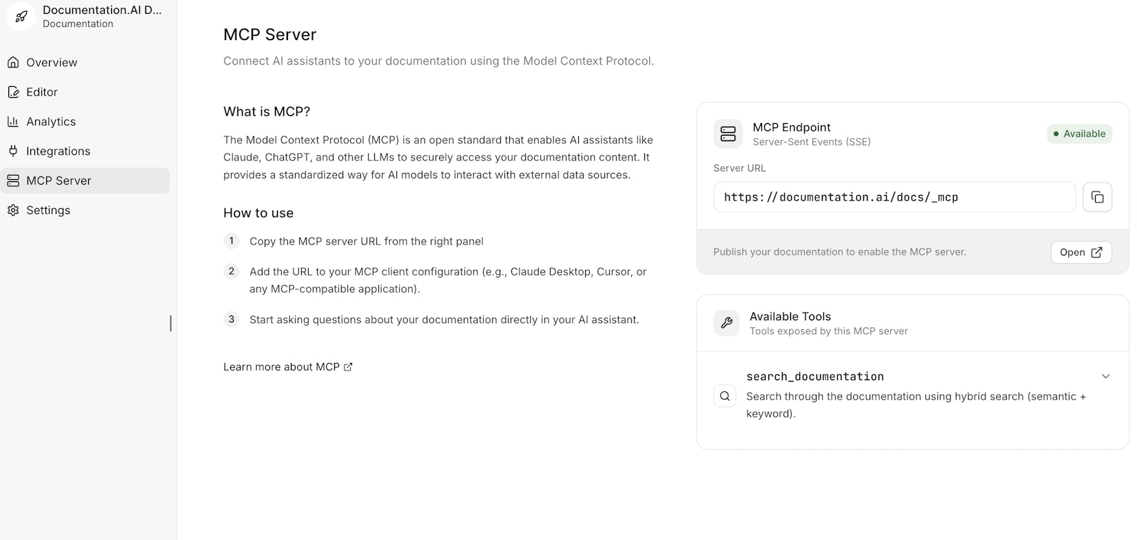 MCP server overview diagram