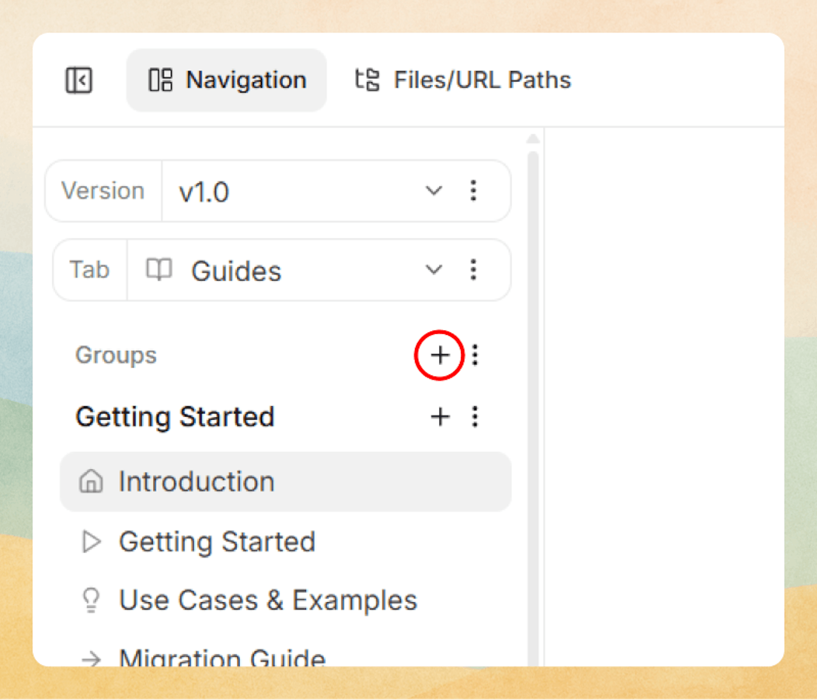 Adding a new group in web editor, if groups exist