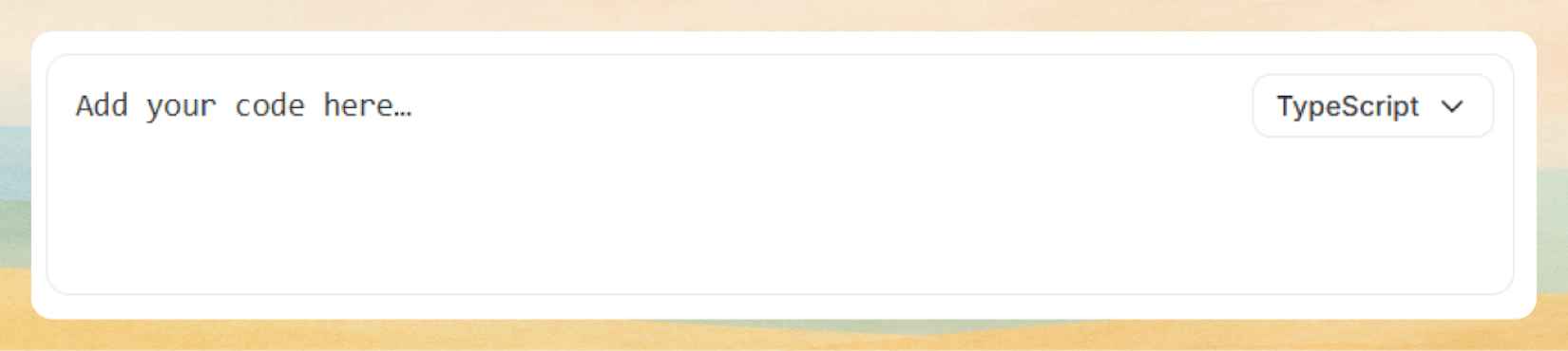 Code block in Web Editor