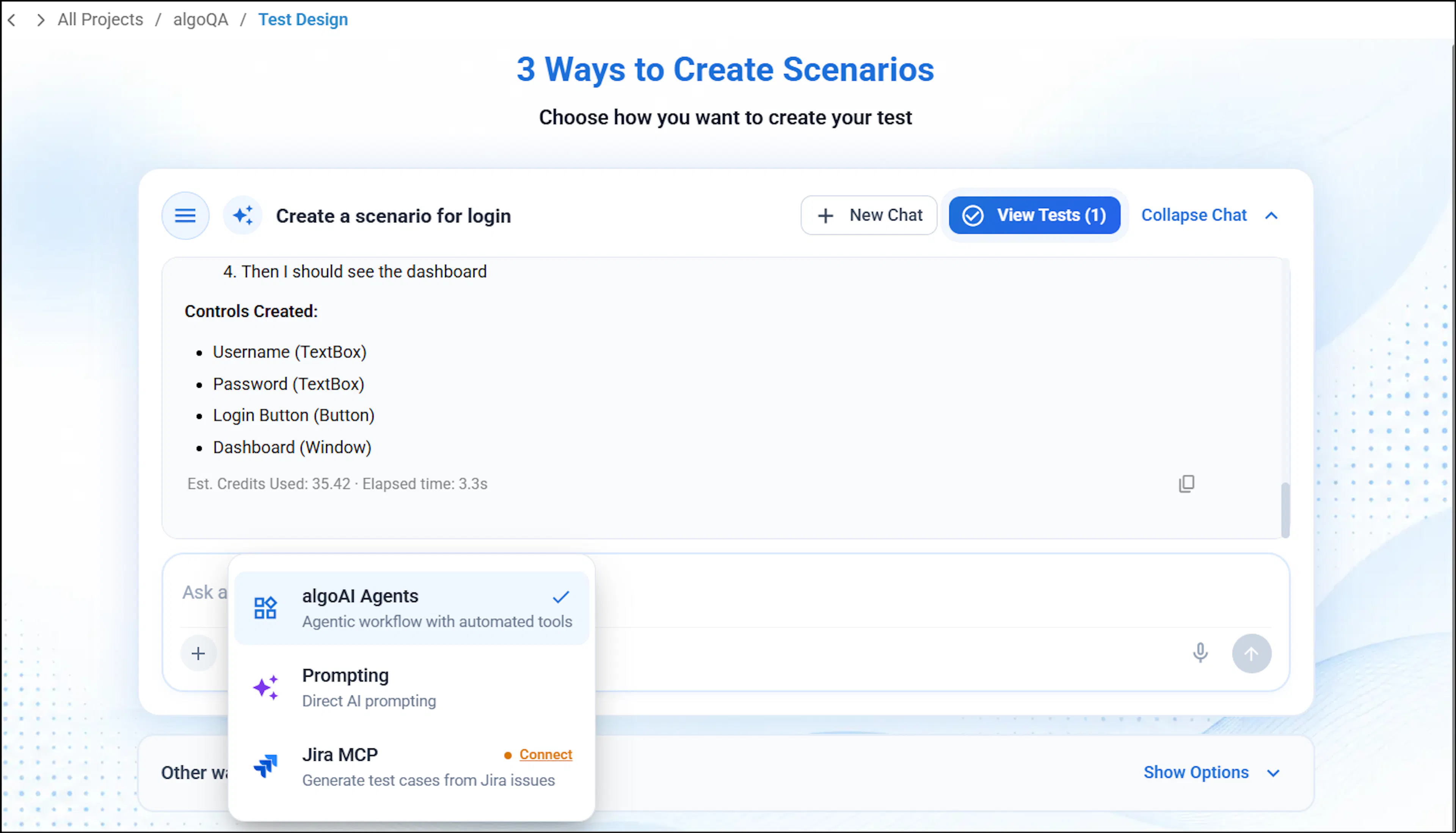 Jira integration options for generating scenarios from defects