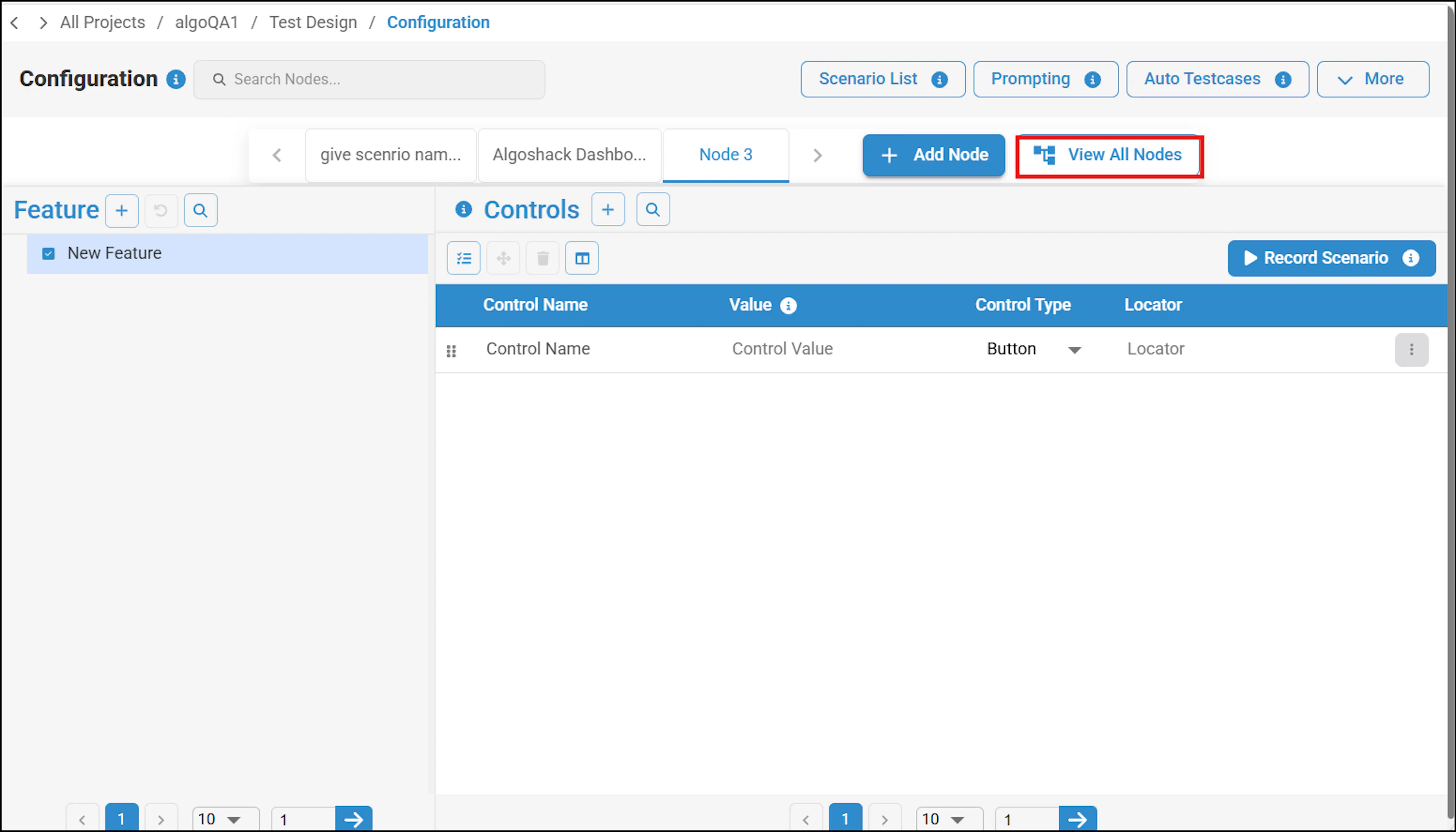 Canvas view showing the newly created node with a visual representation
