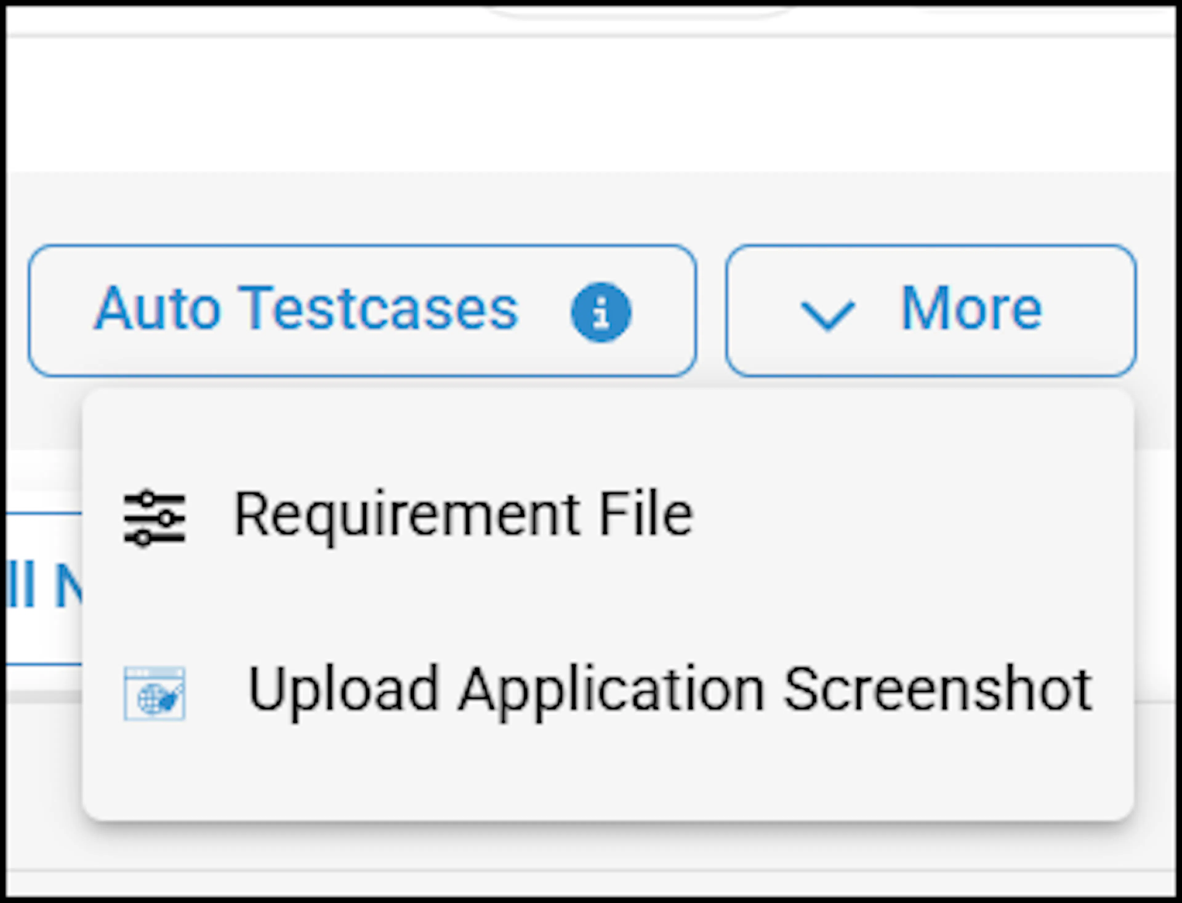 More dropdown menu with Configuration and Upload Scraped Data options