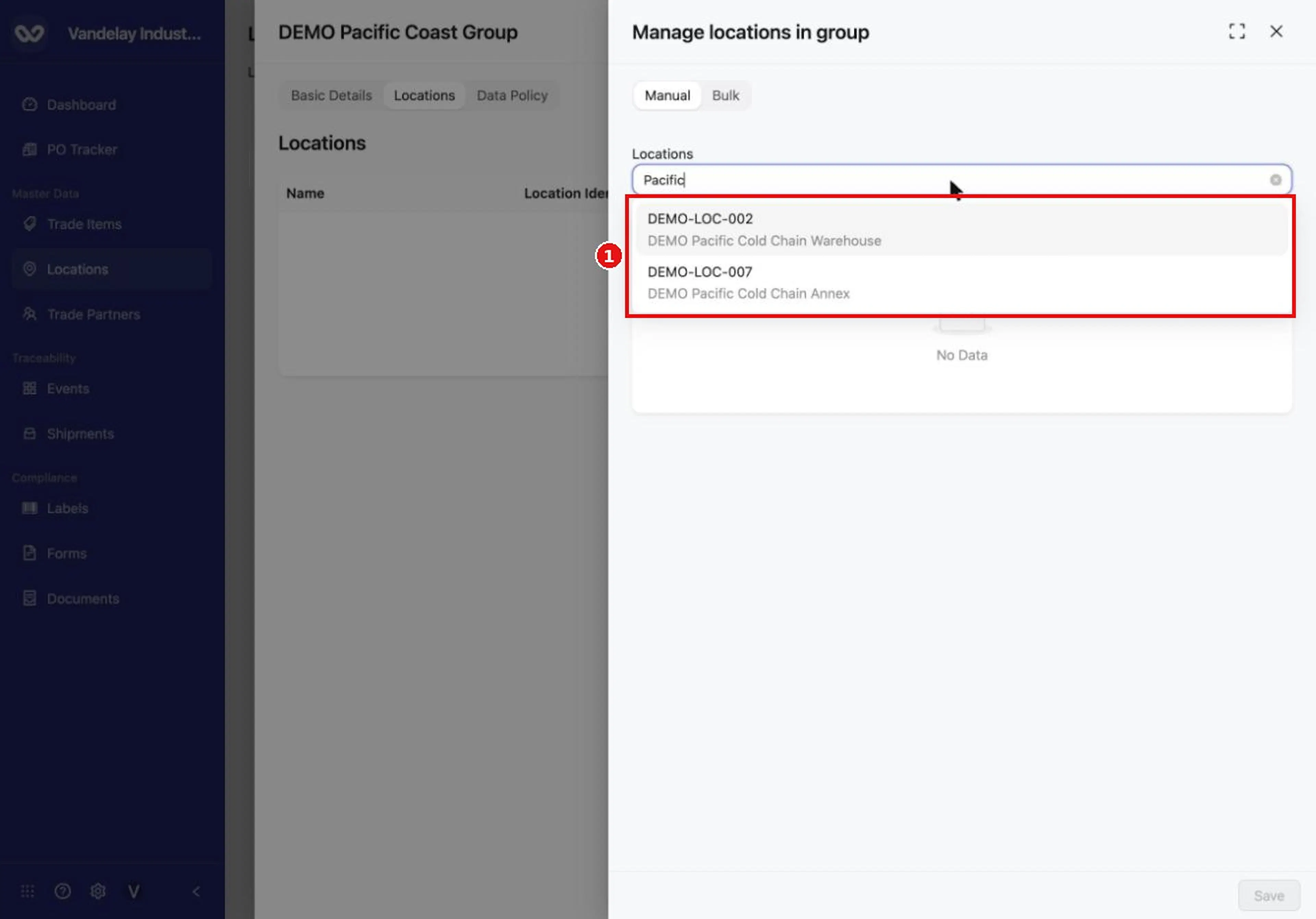 Type part of a name or identifier and choose from the results.