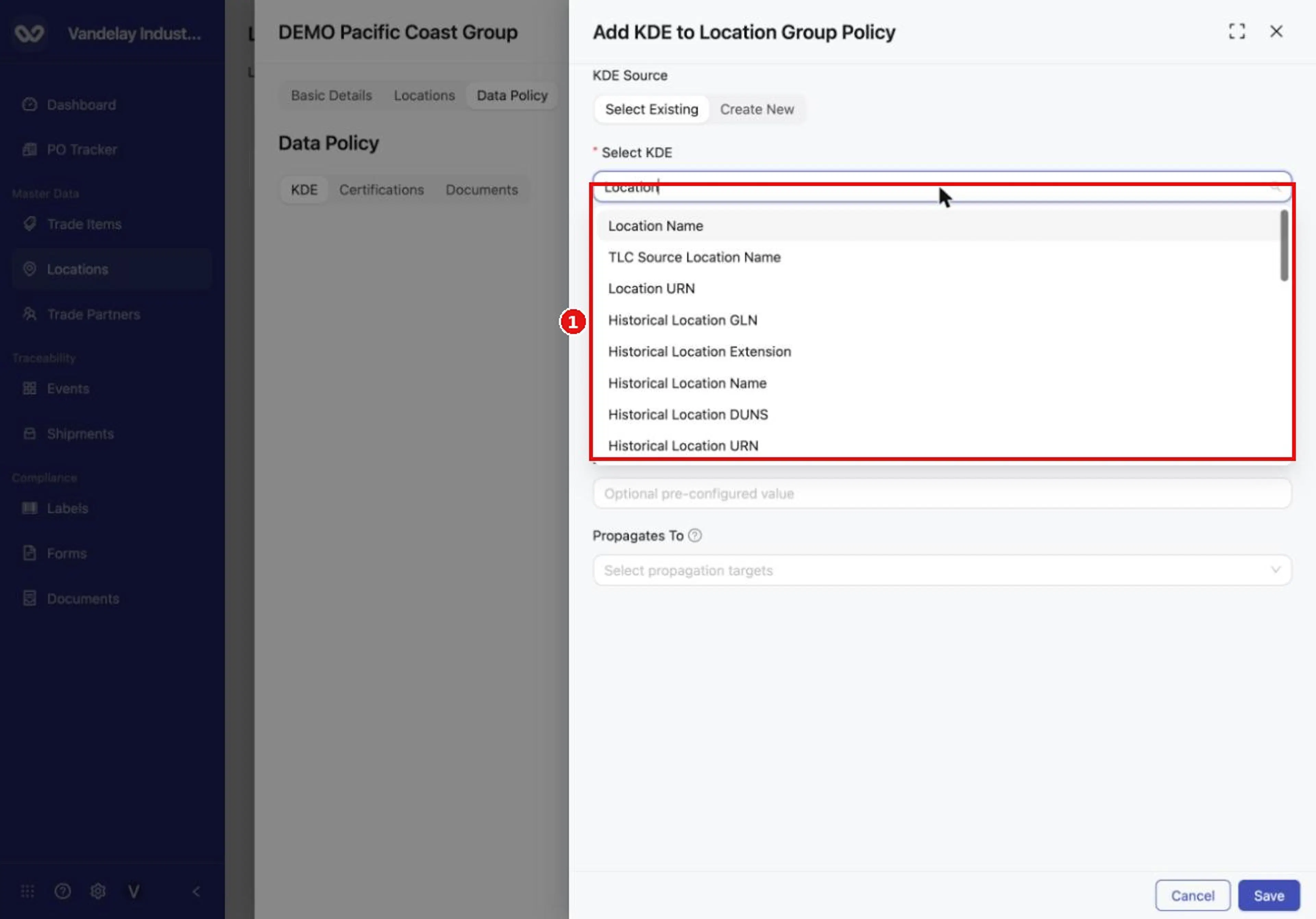 Search the library to find the field you want.