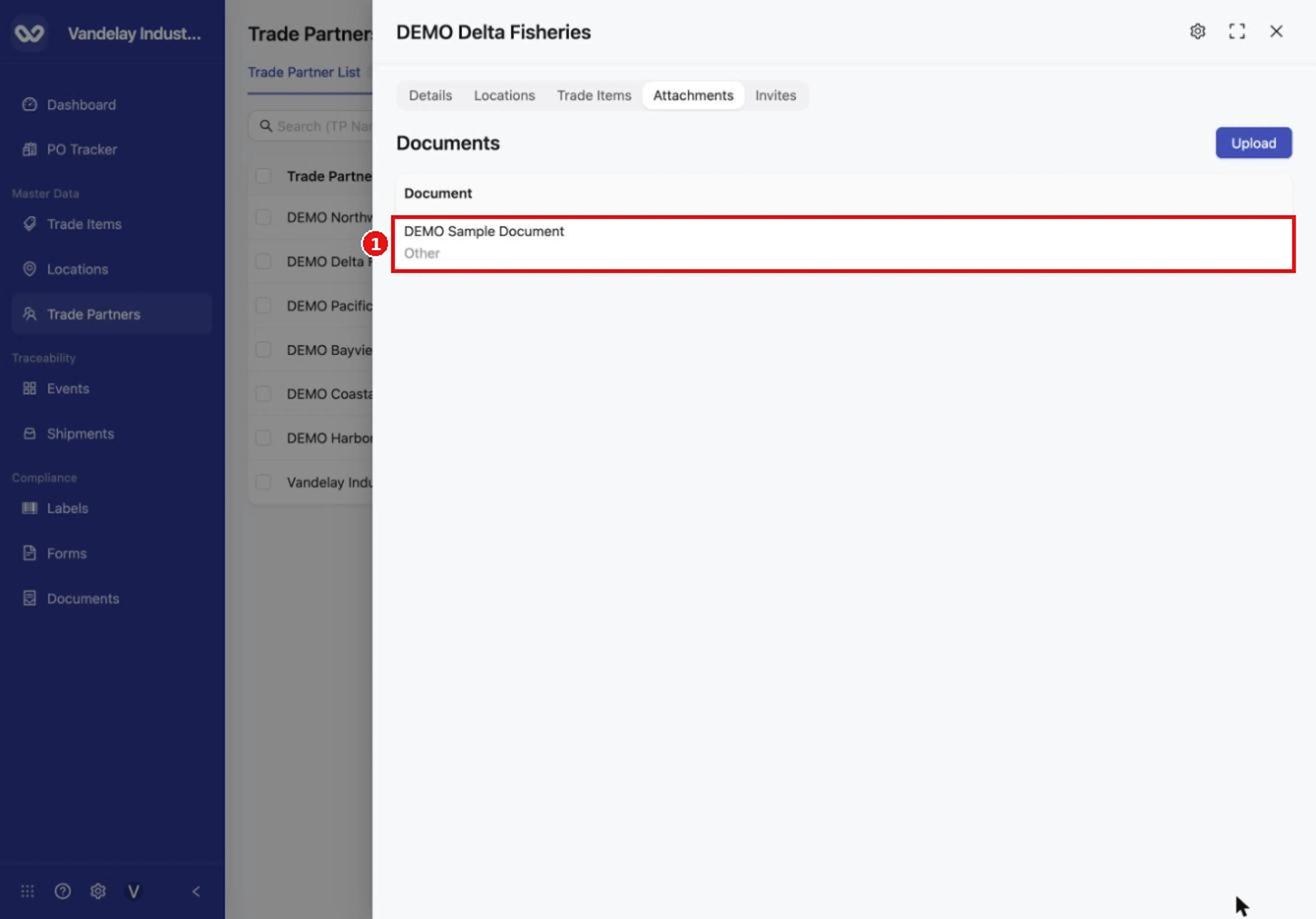 The document appears in the Attachments list.