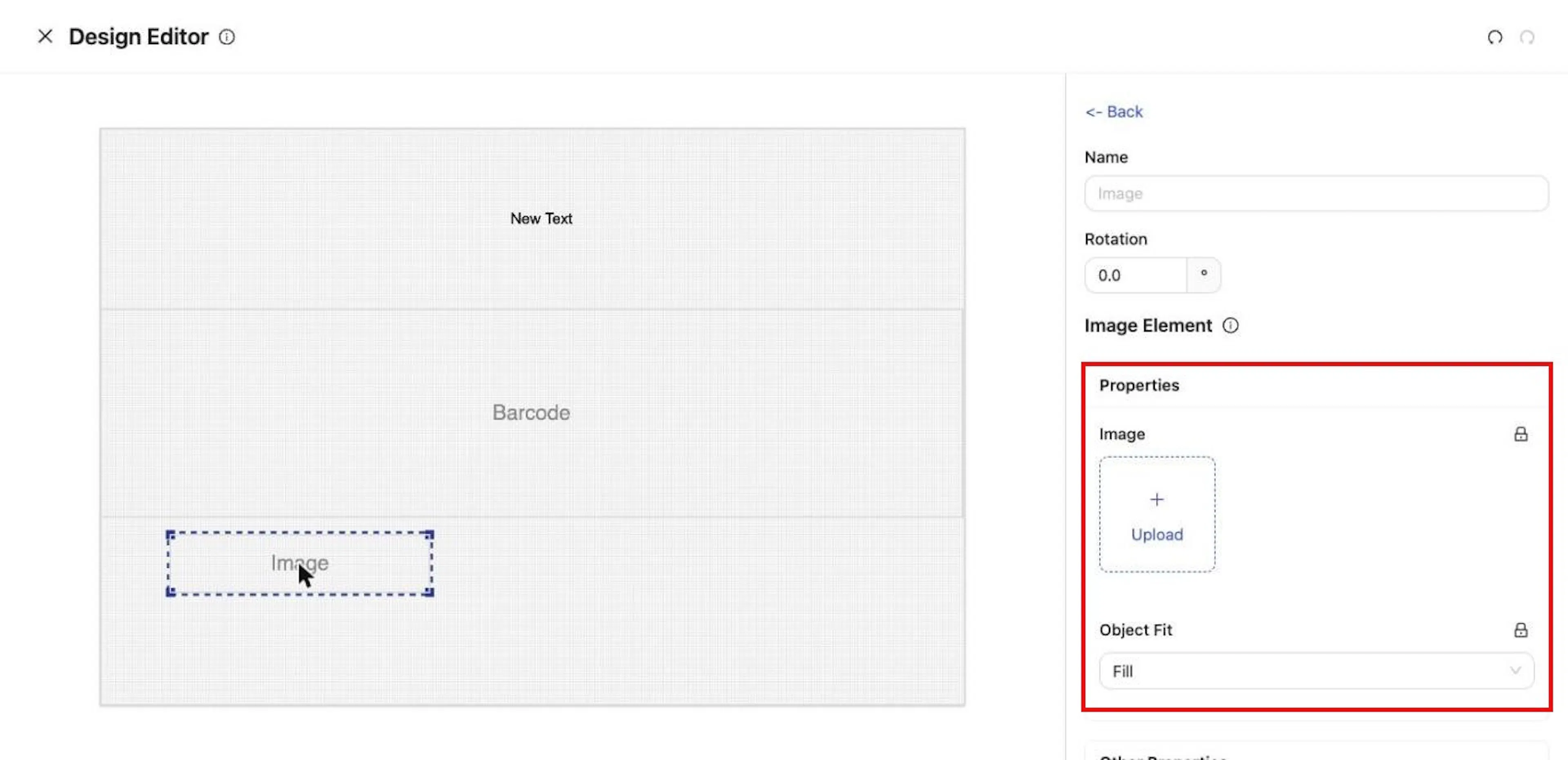 An Image element: Upload the picture and set Object Fit.