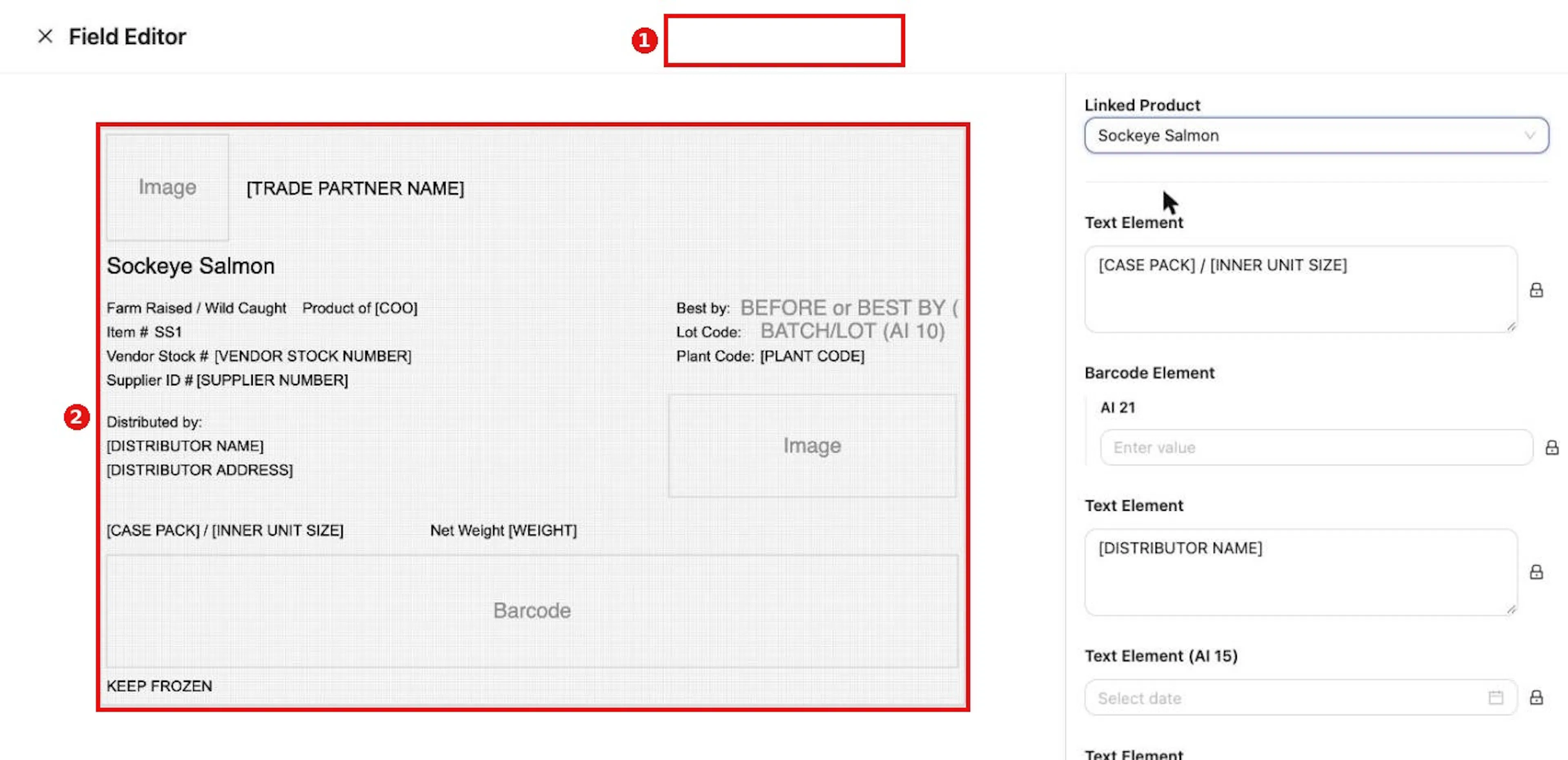 After linking, the trade item's values fill the preview and the message Linked product updated appears.