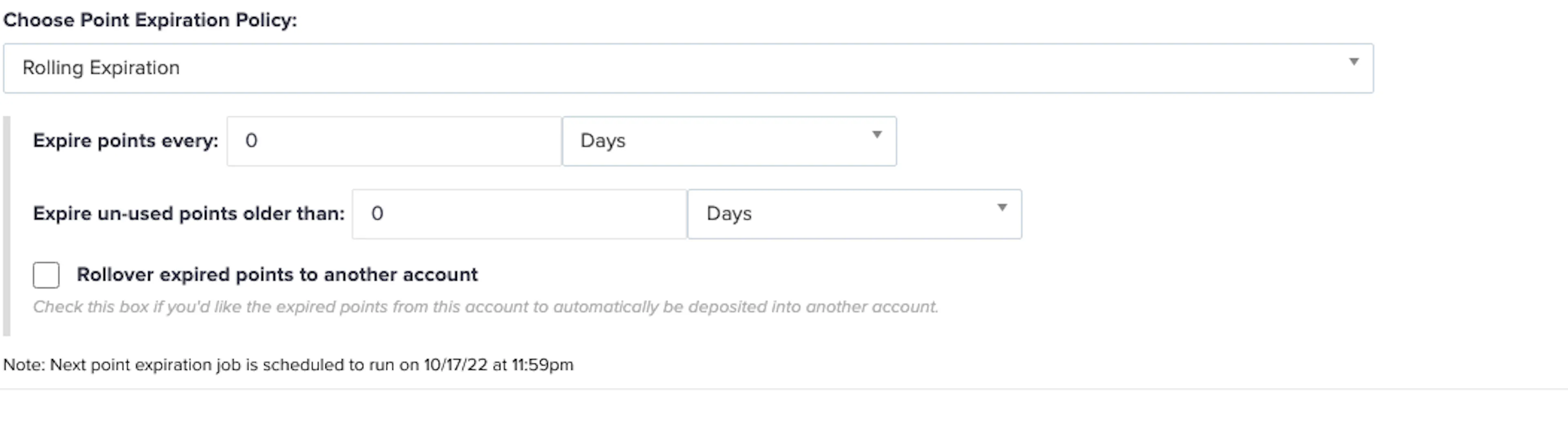 Display Runtimes for Points Expiration and Tier Maintenance Jobs screenshot