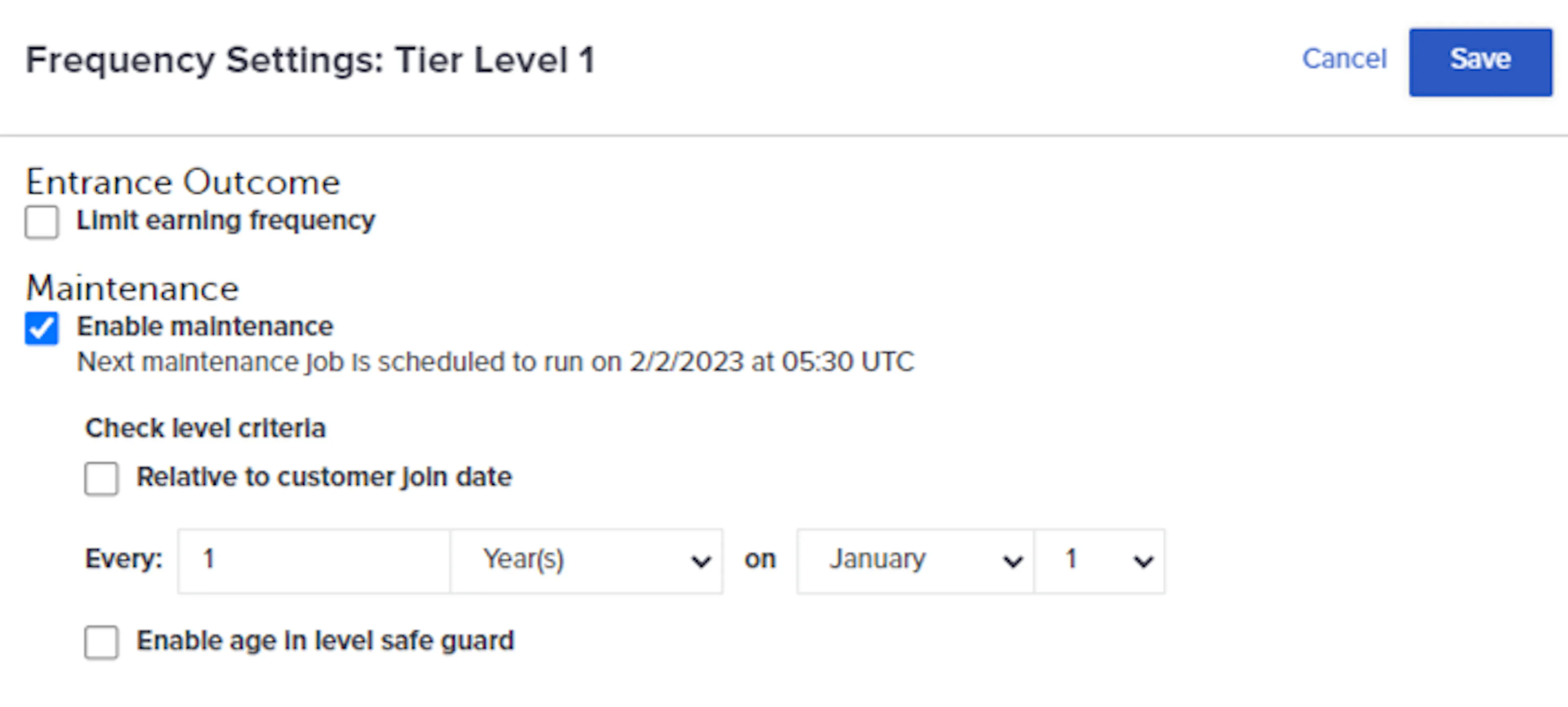 Display Runtimes for Points Expiration and Tier Maintenance Jobs screenshot