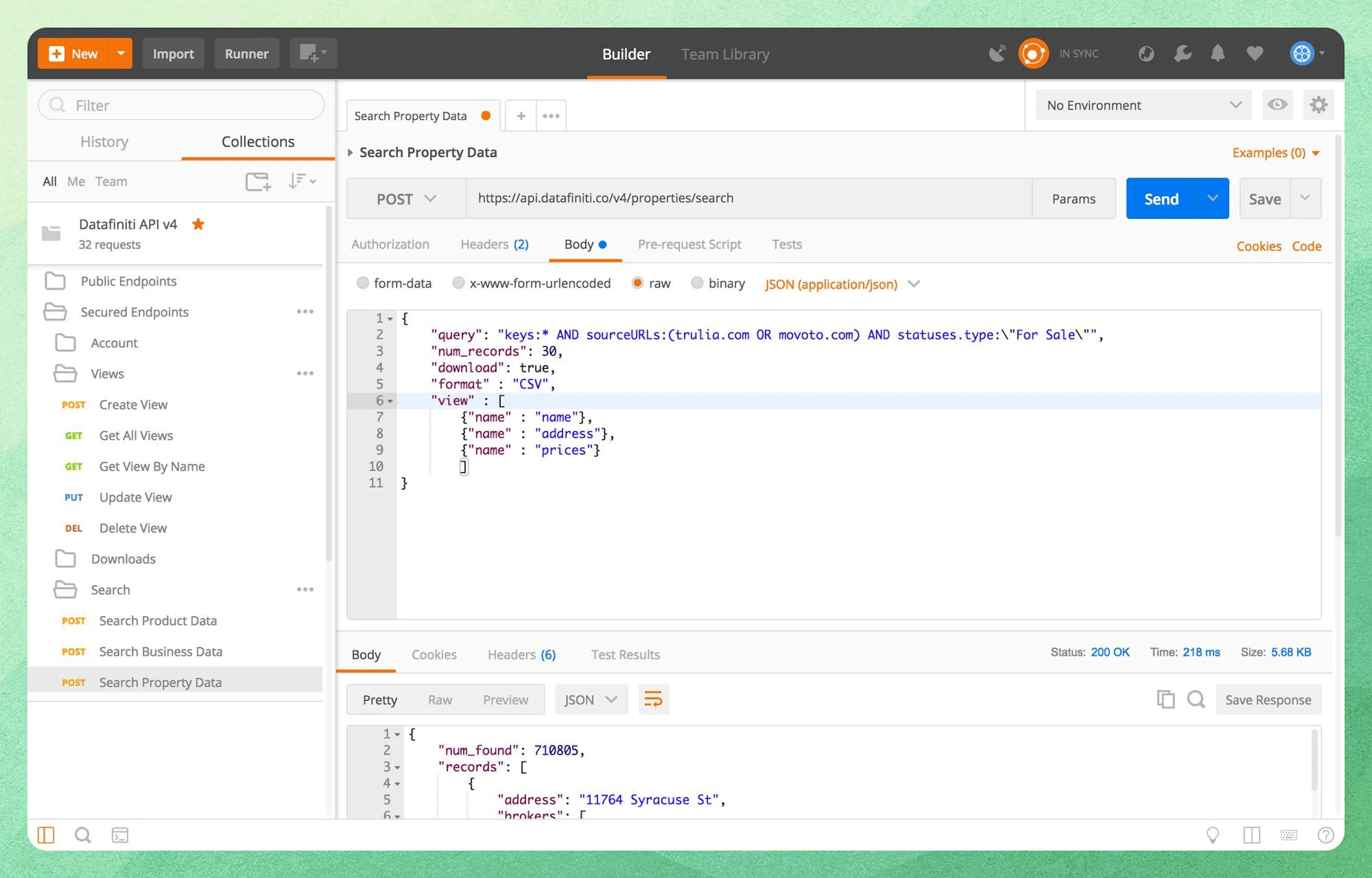 Custom views on the fly