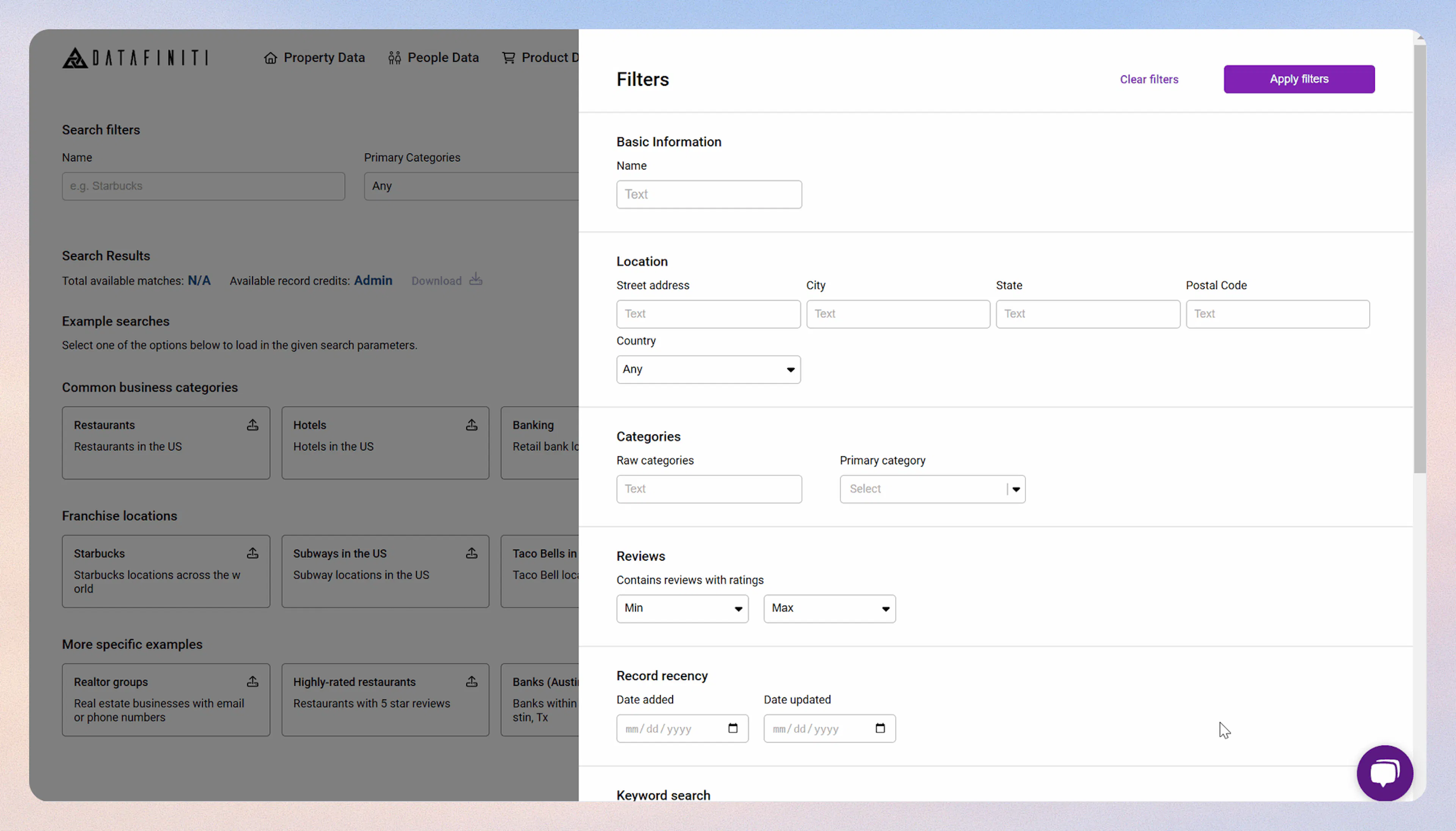 Screenshot showing business data api builder