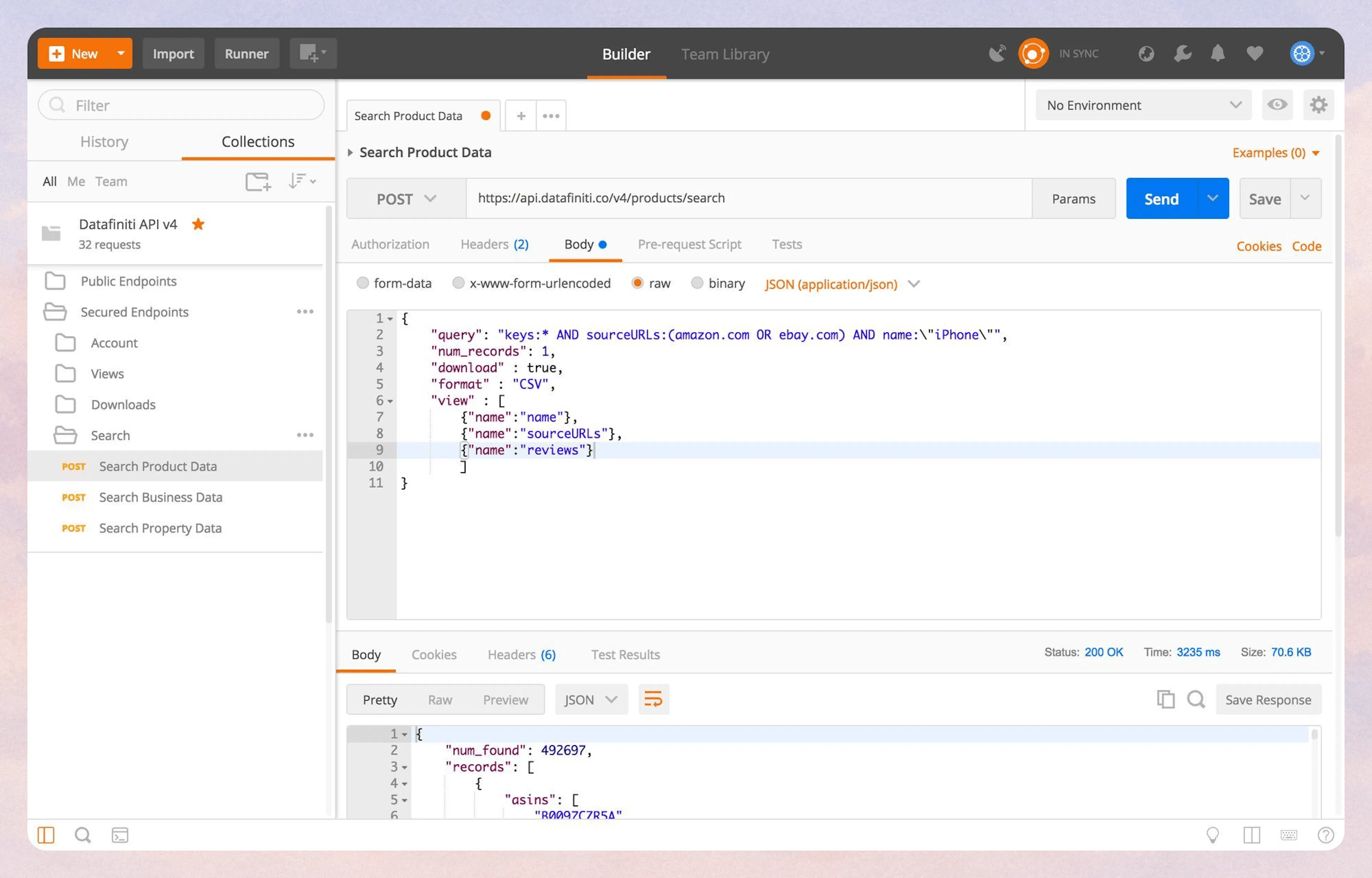 If you would like to create a custom view that you do not want to save, you can customize it inside the "view" field before running your query!