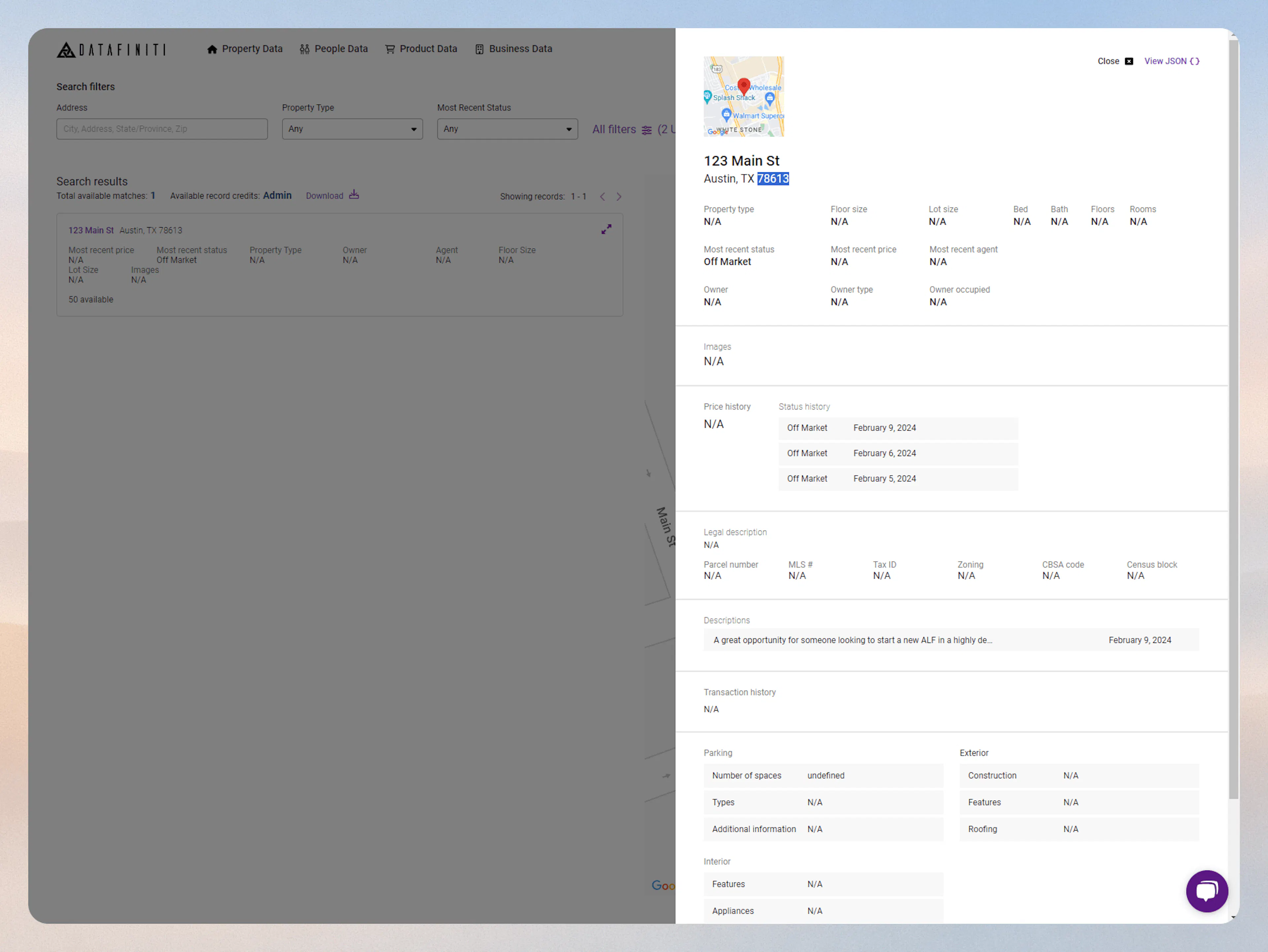 Screenshot showing option 2: find comparable homes to a single property