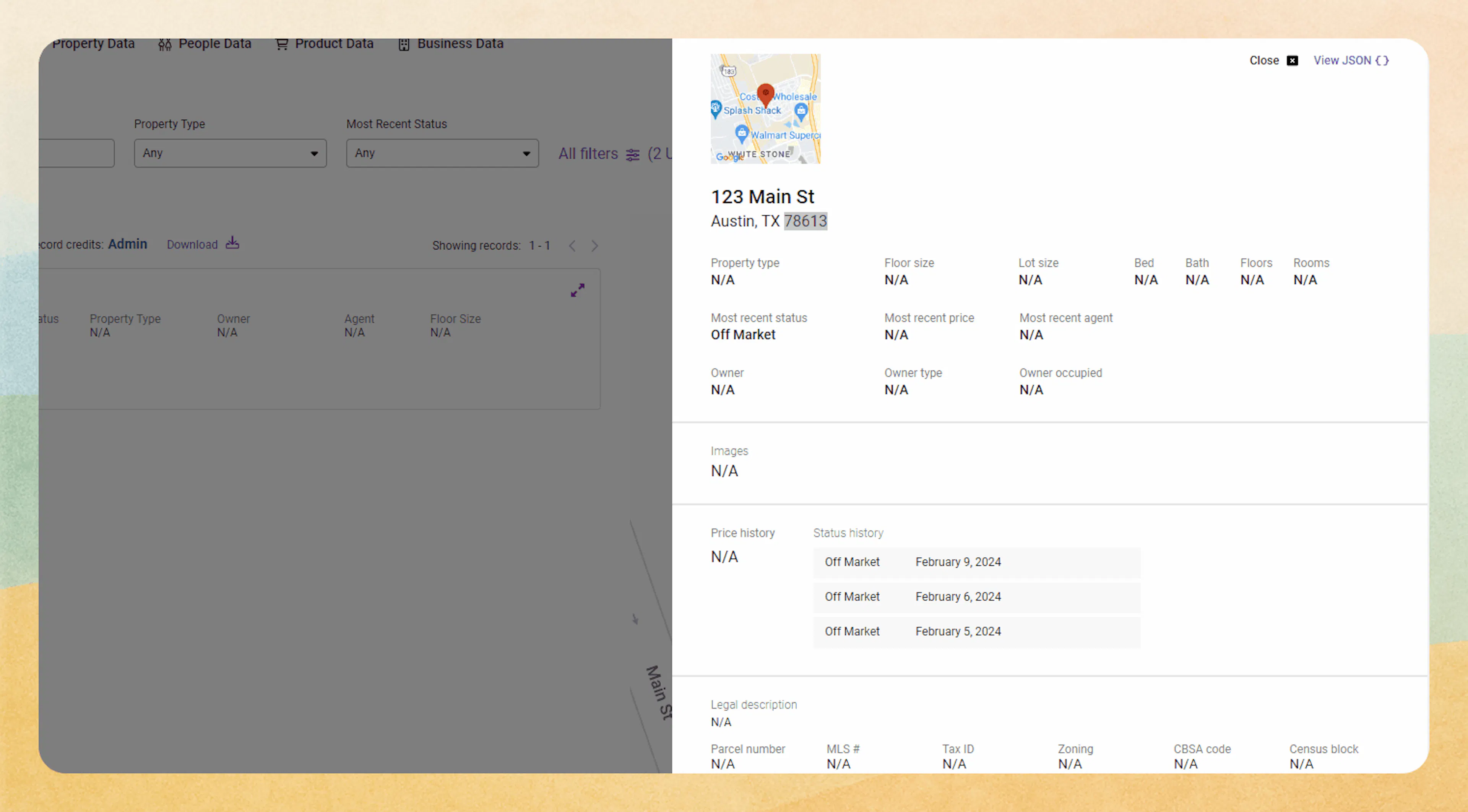 Screenshot showing option 2: find comparable homes to a single property