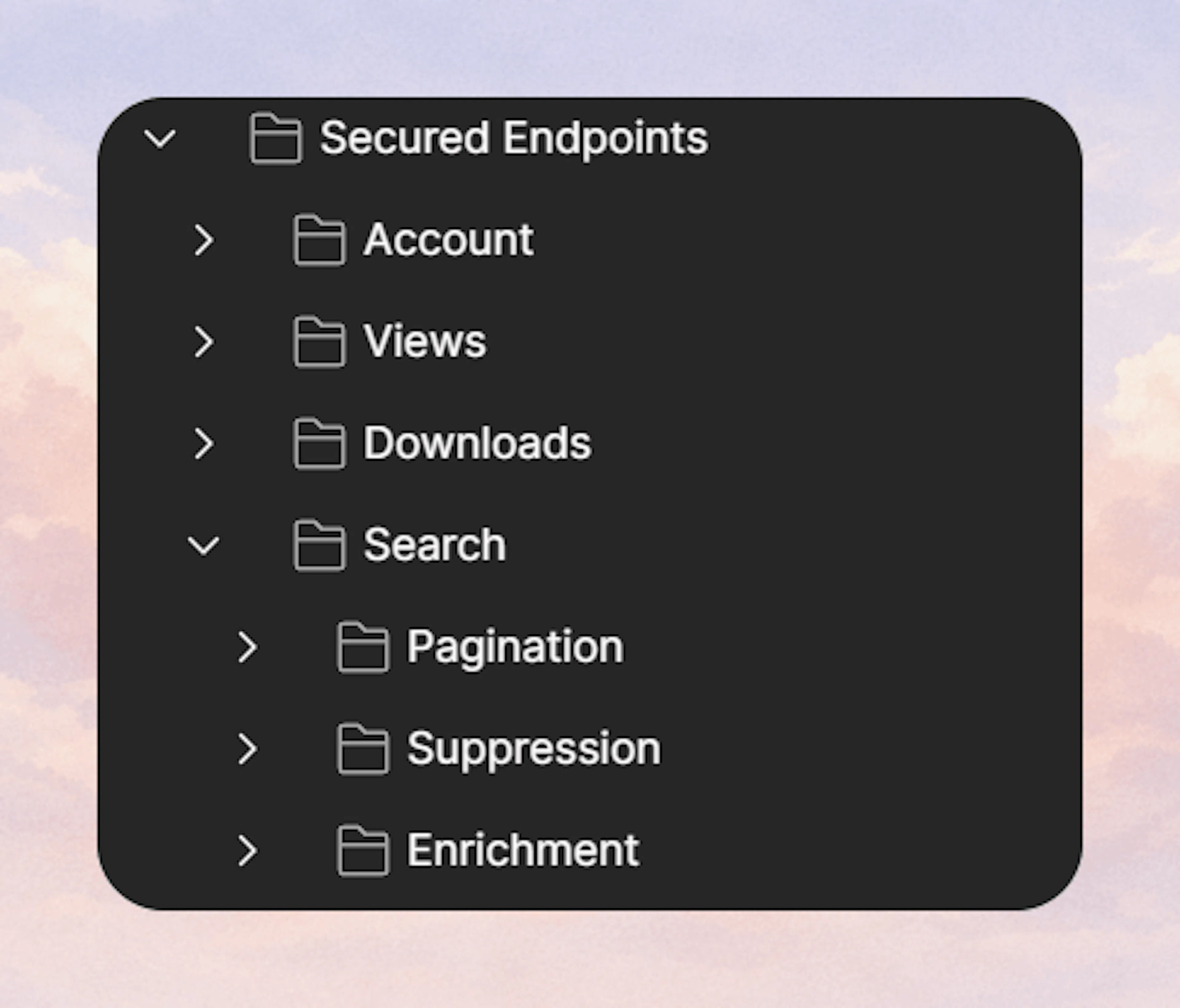Postman search endpoint configuration