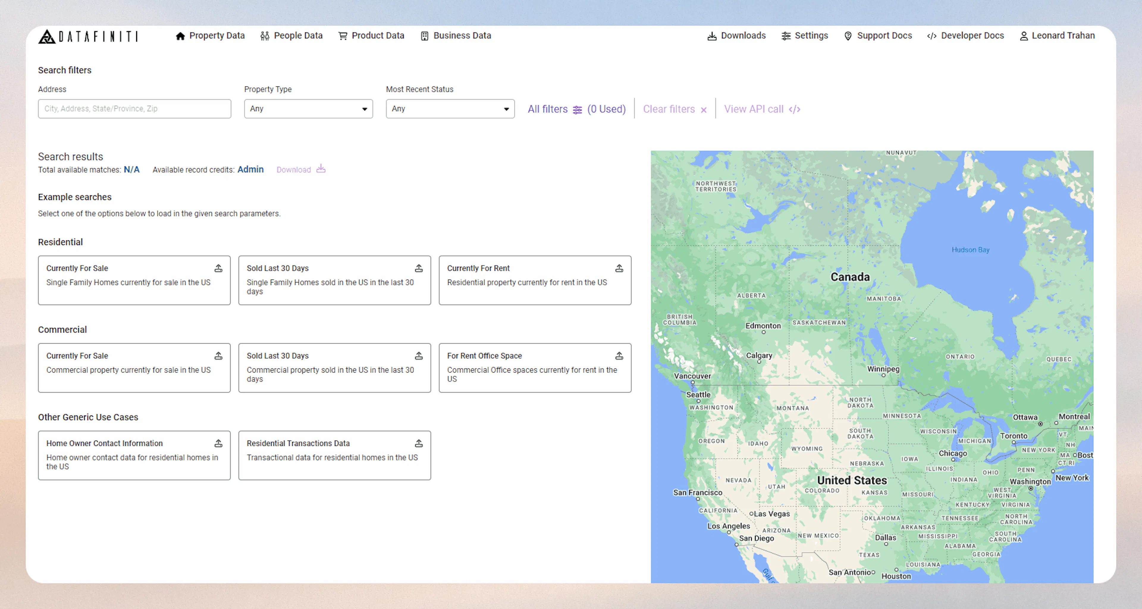 Screenshot showing filter for specific areas