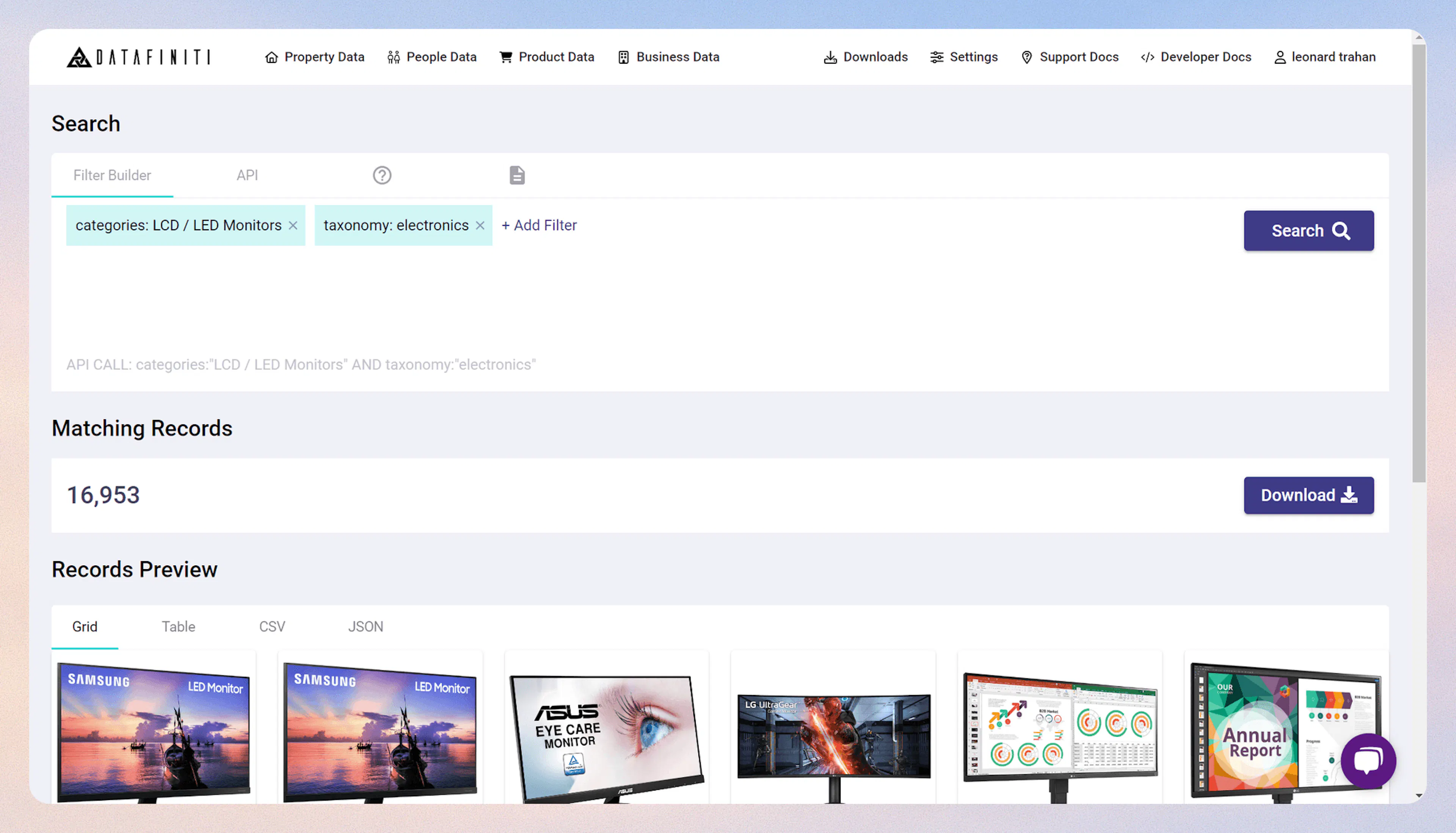 Screenshot showing selecting review filters