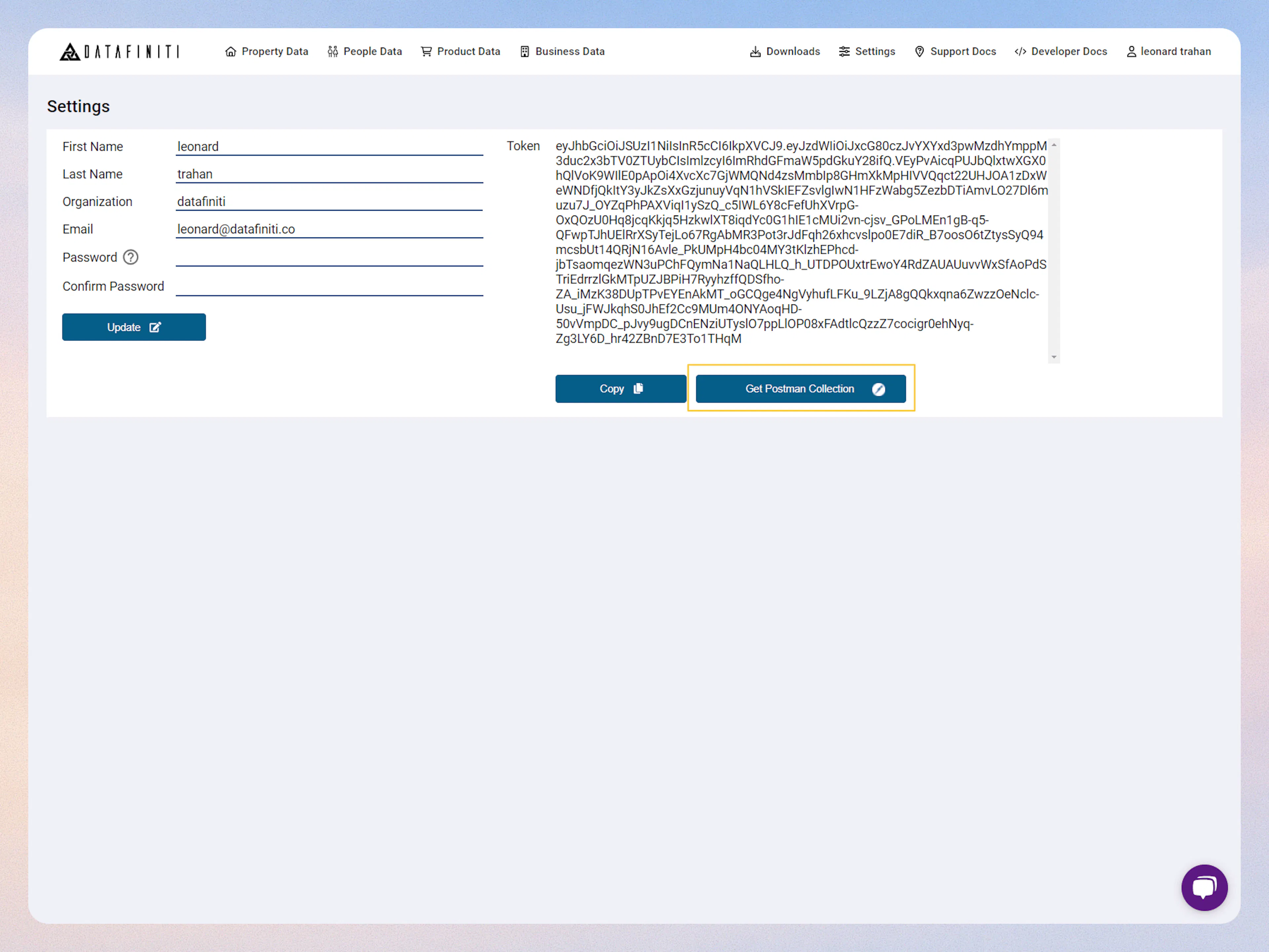 Screenshot showing 2. download your postman collection file