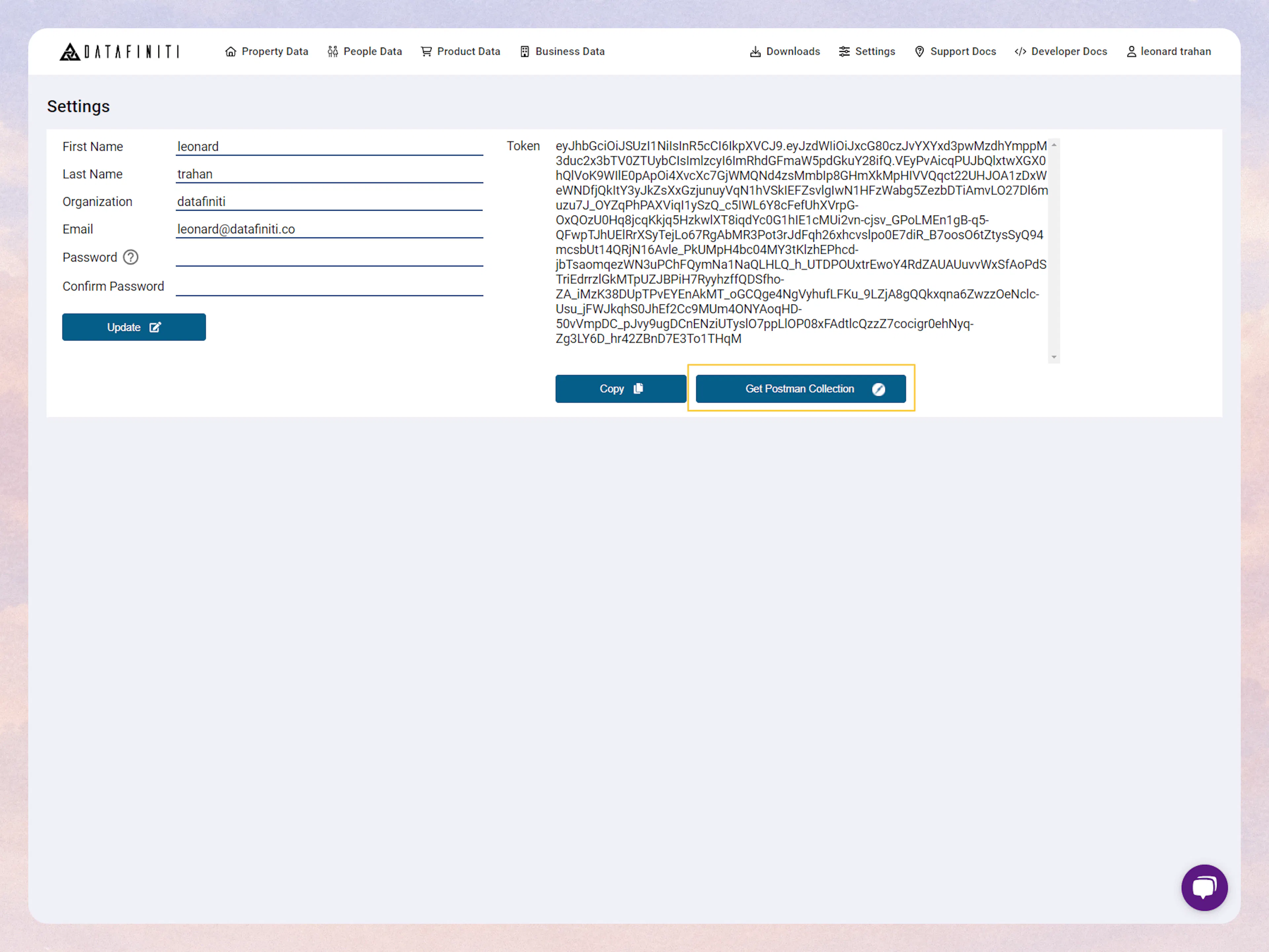 Screenshot showing 2. download your postman collection file