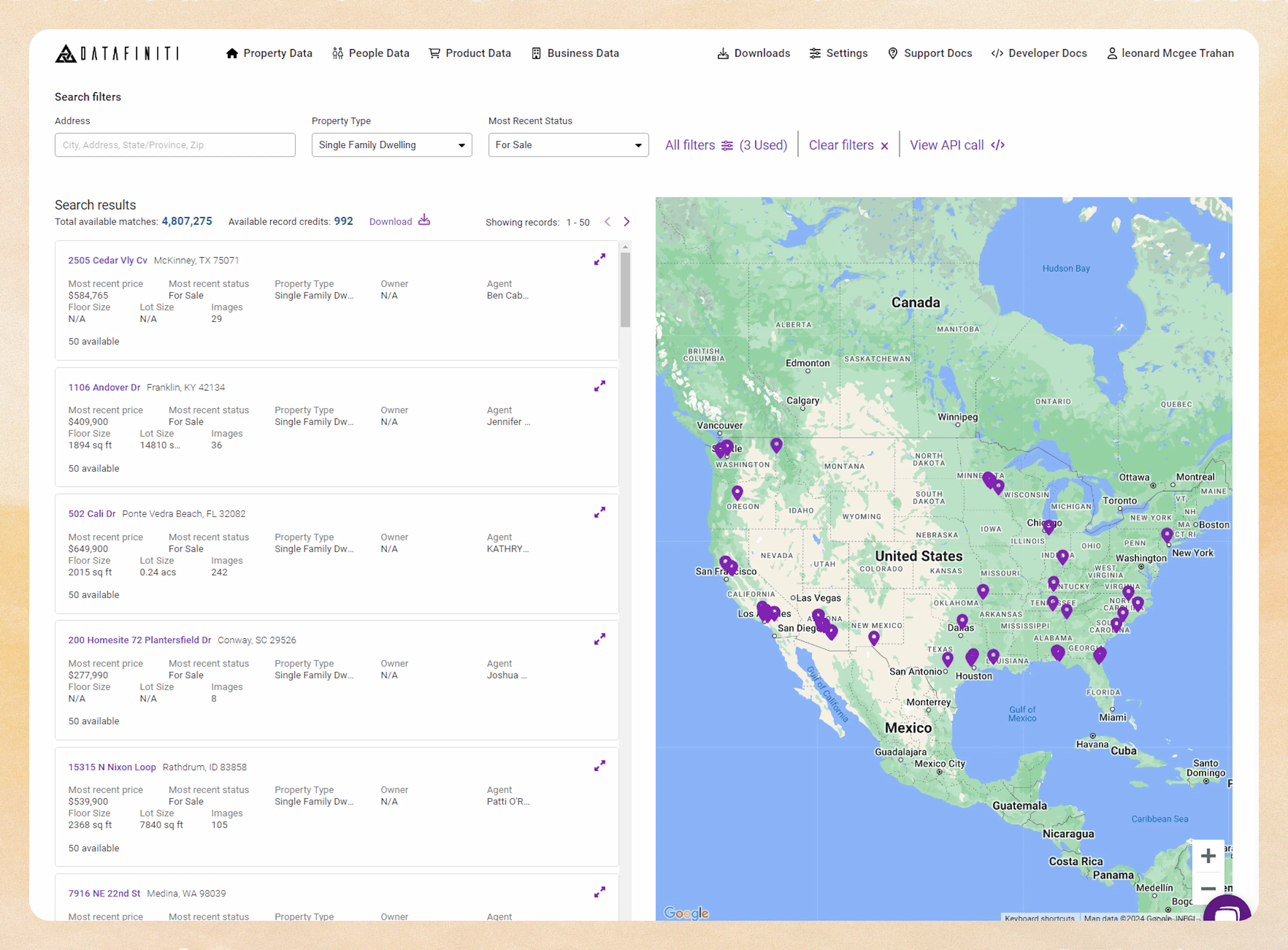 Screenshot showing expanded record view