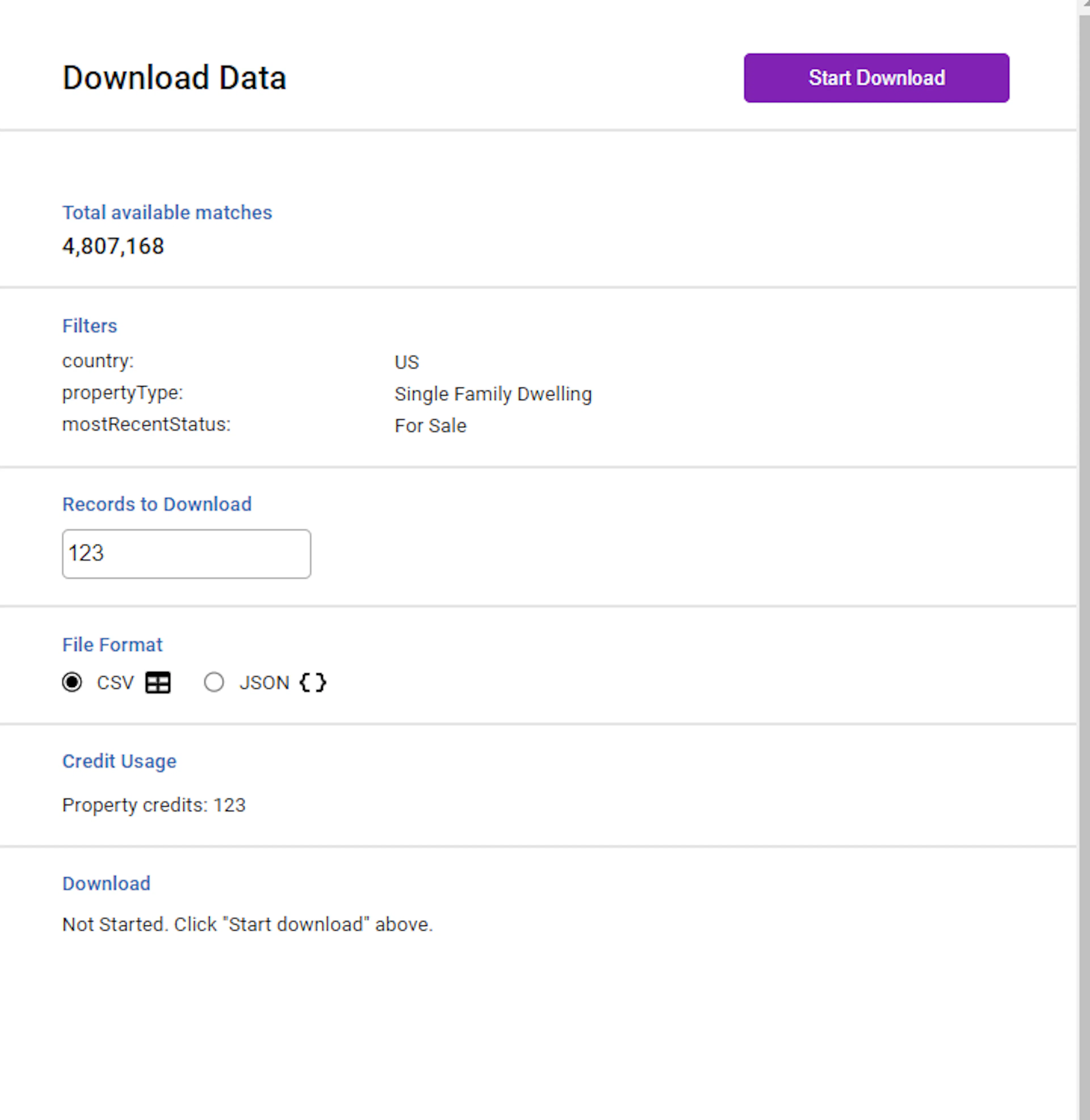 Screenshot showing downloads