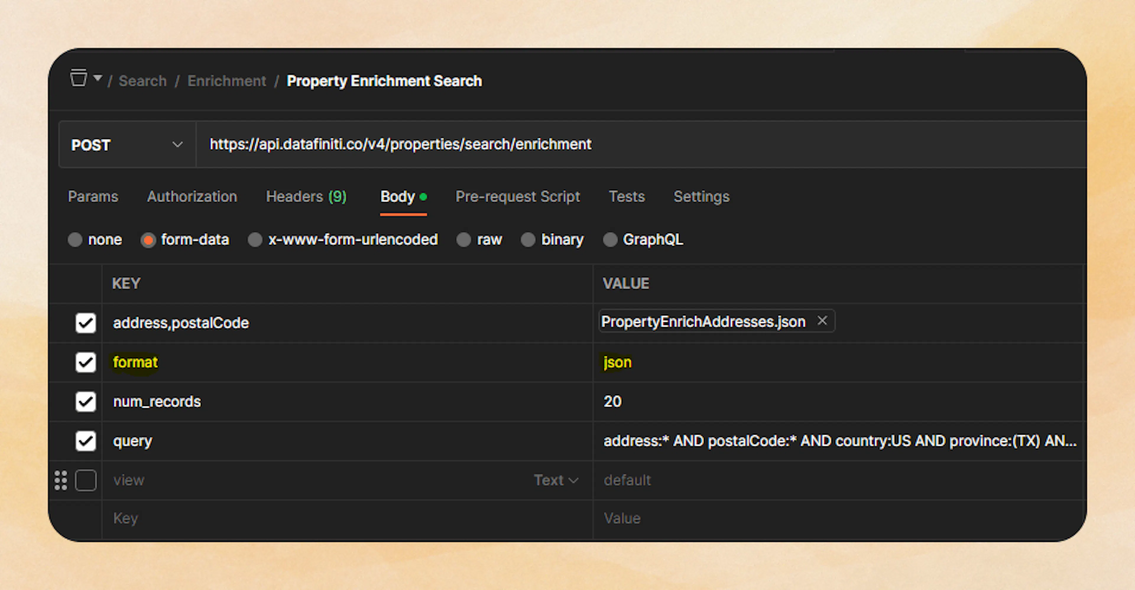 Final JSON enrichment configuration
