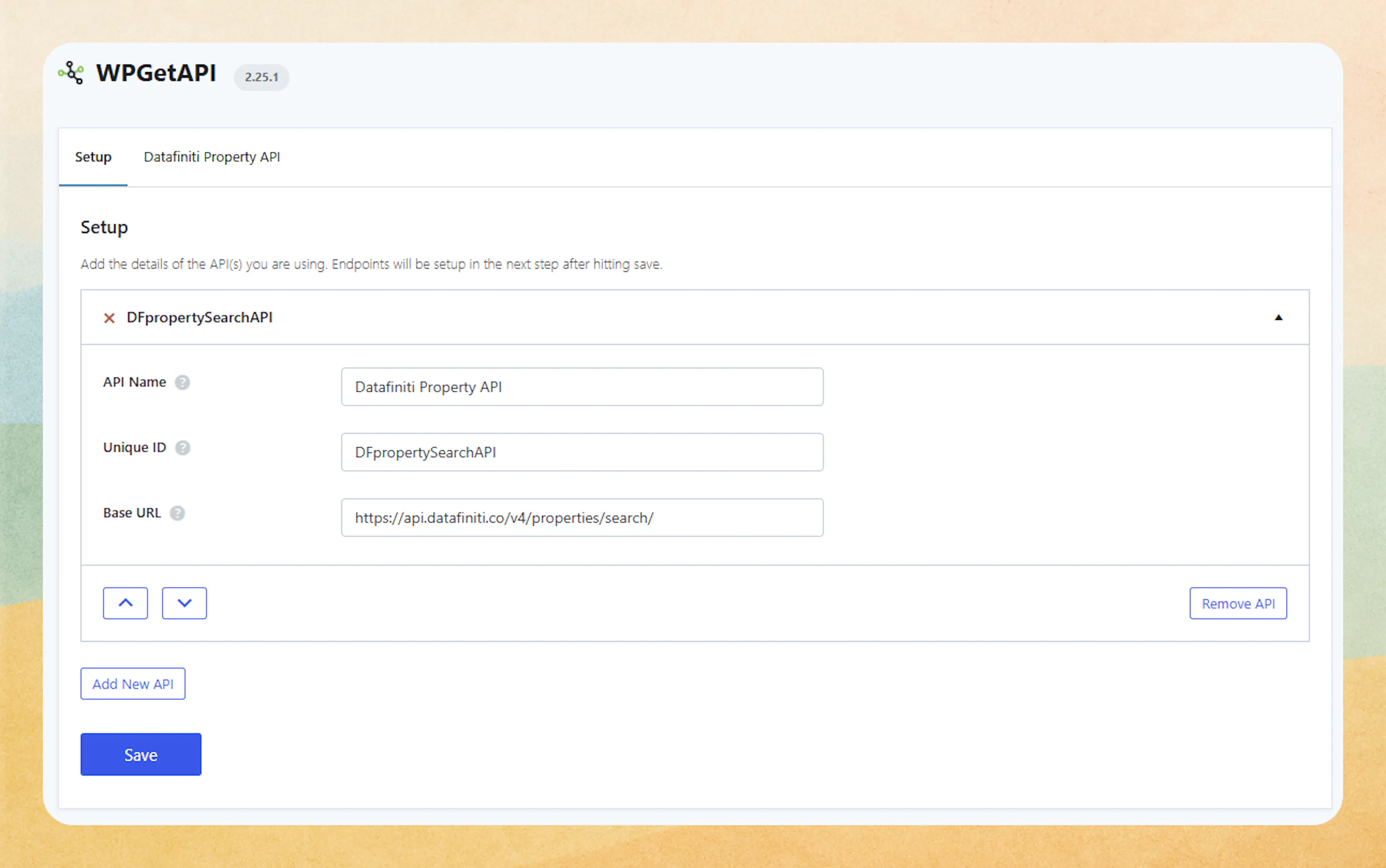 Screenshot showing 2. create your datafiniti api endpoint