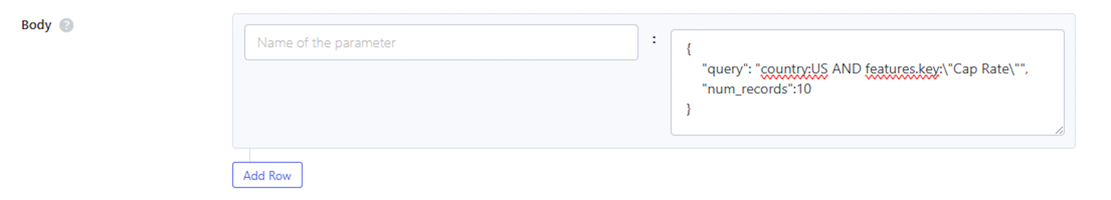 Screenshot showing 4. configure your datafiniti api endpoint