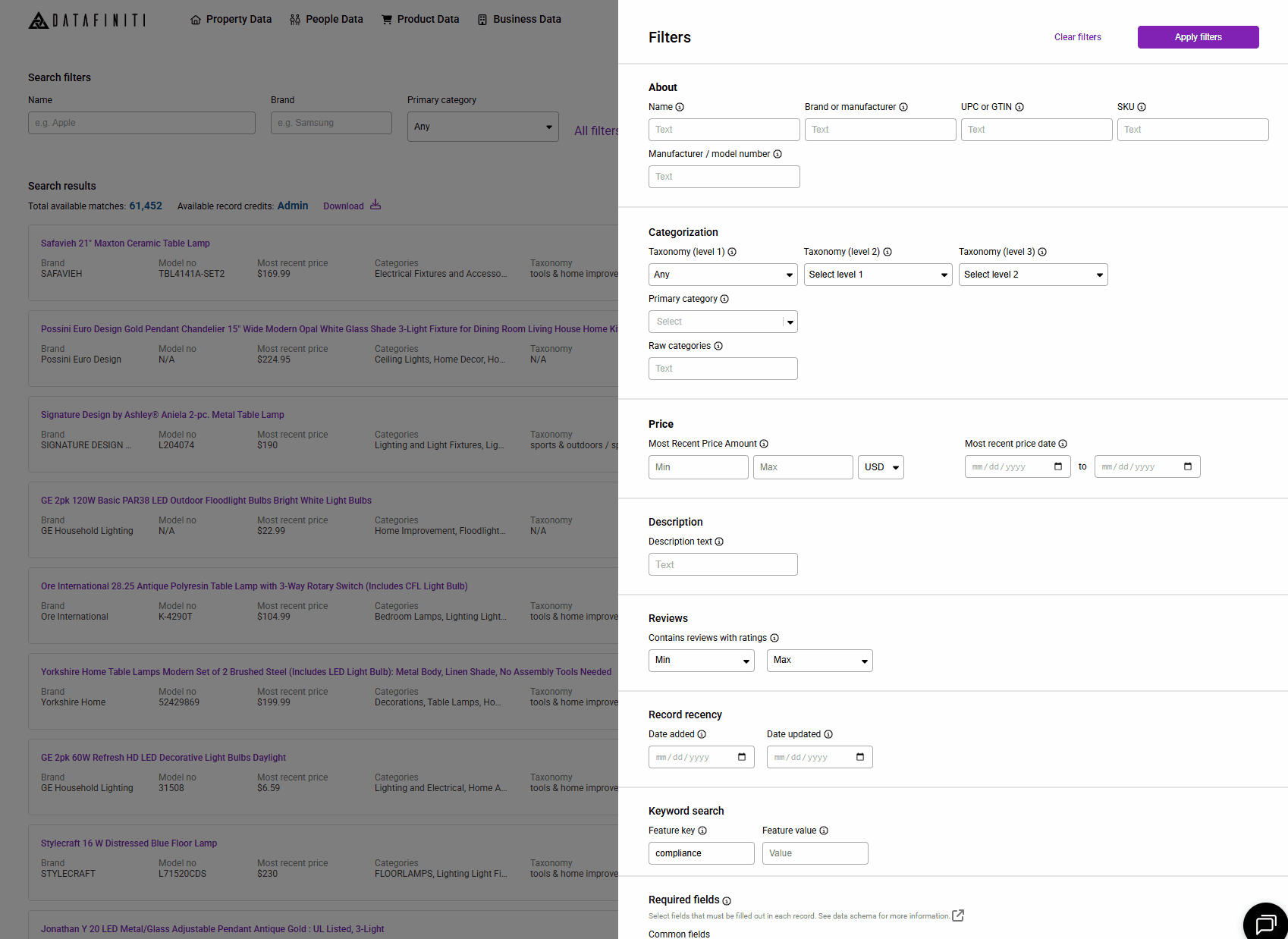 This will present a more detailed view of the individual products themselves. You can click on the title of each product to expand