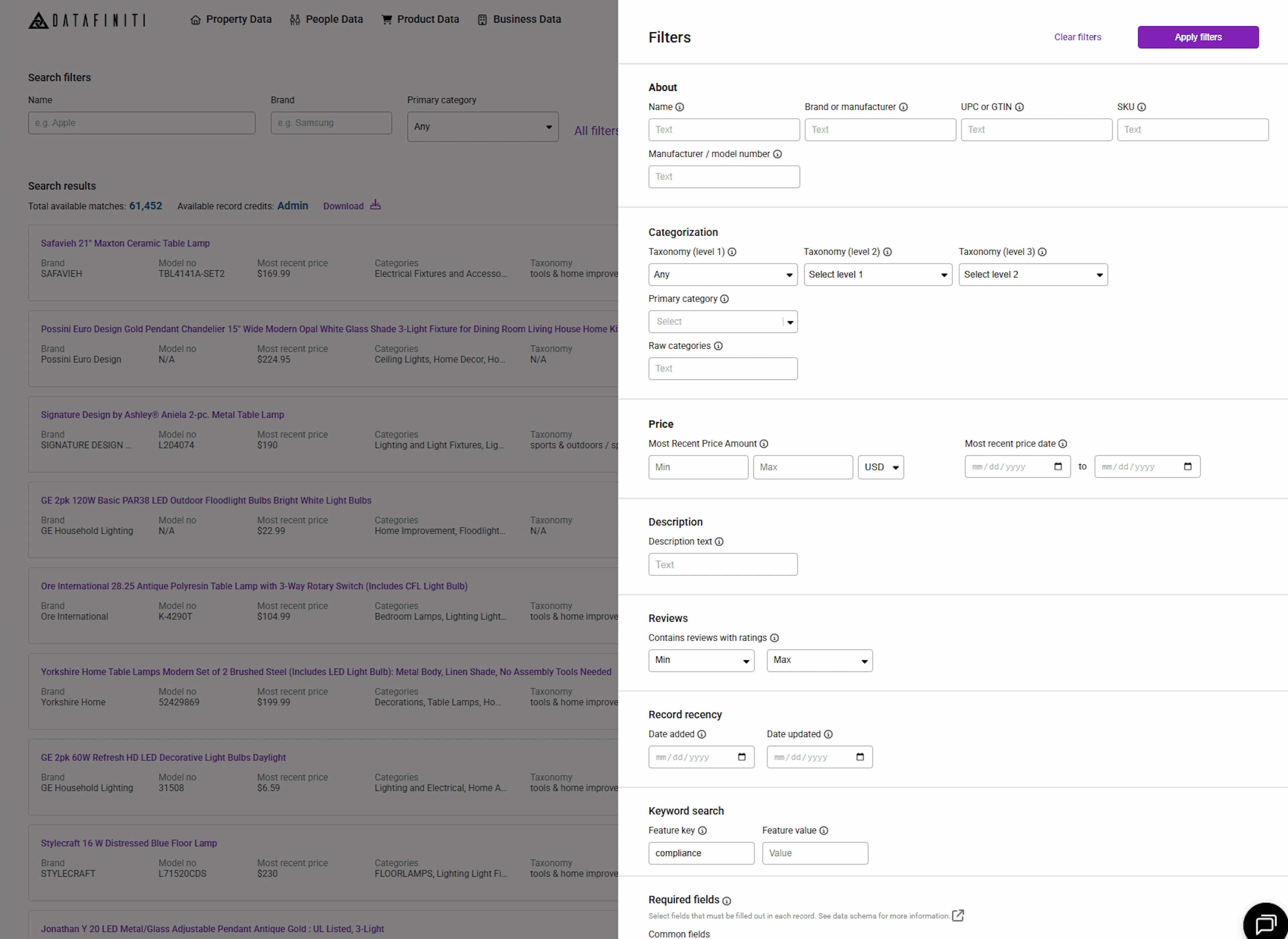 This will present a more detailed view of the individual products themselves. You can click on the title of each product to expand