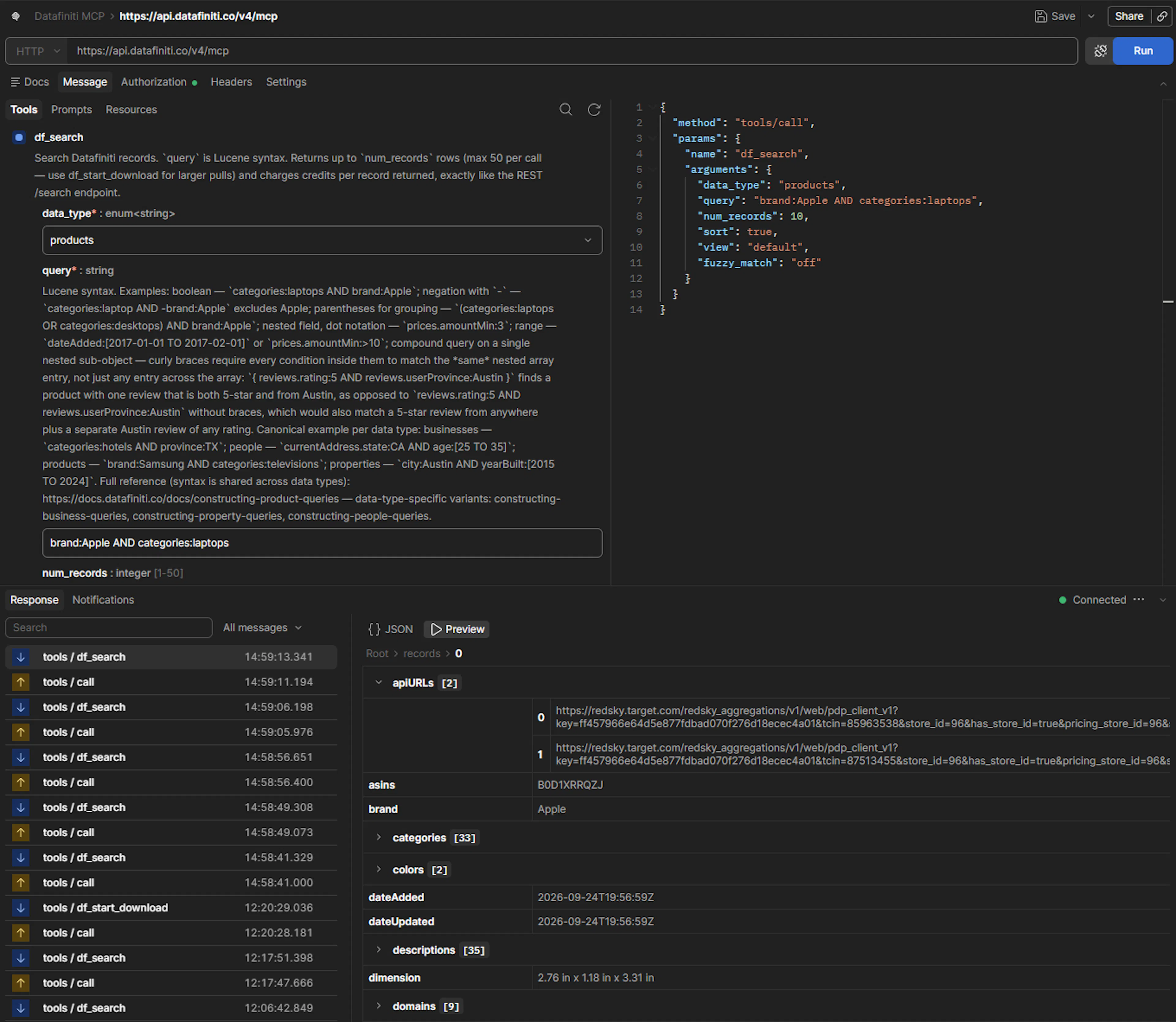 product MCP search