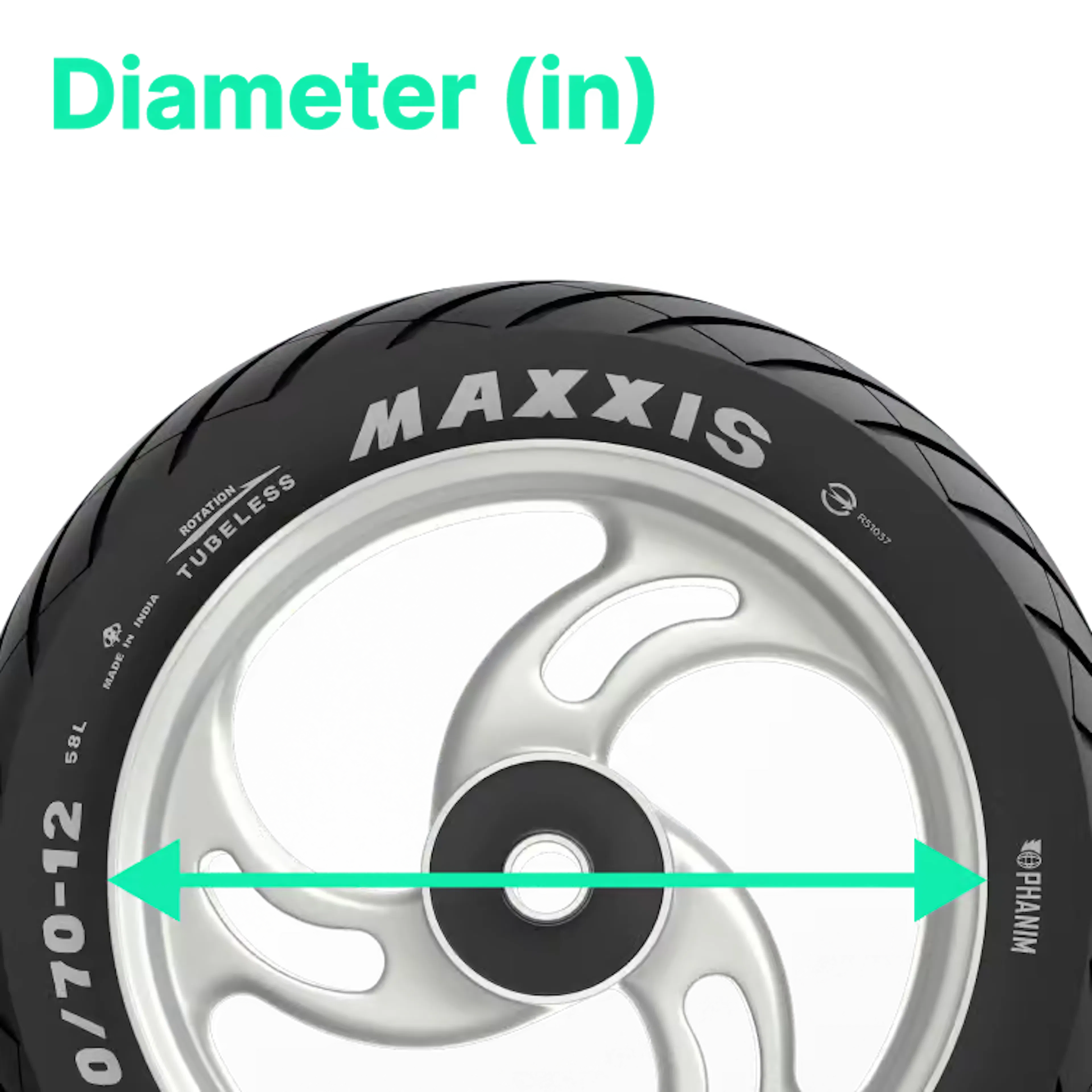Tyre Rim diameter Illustration