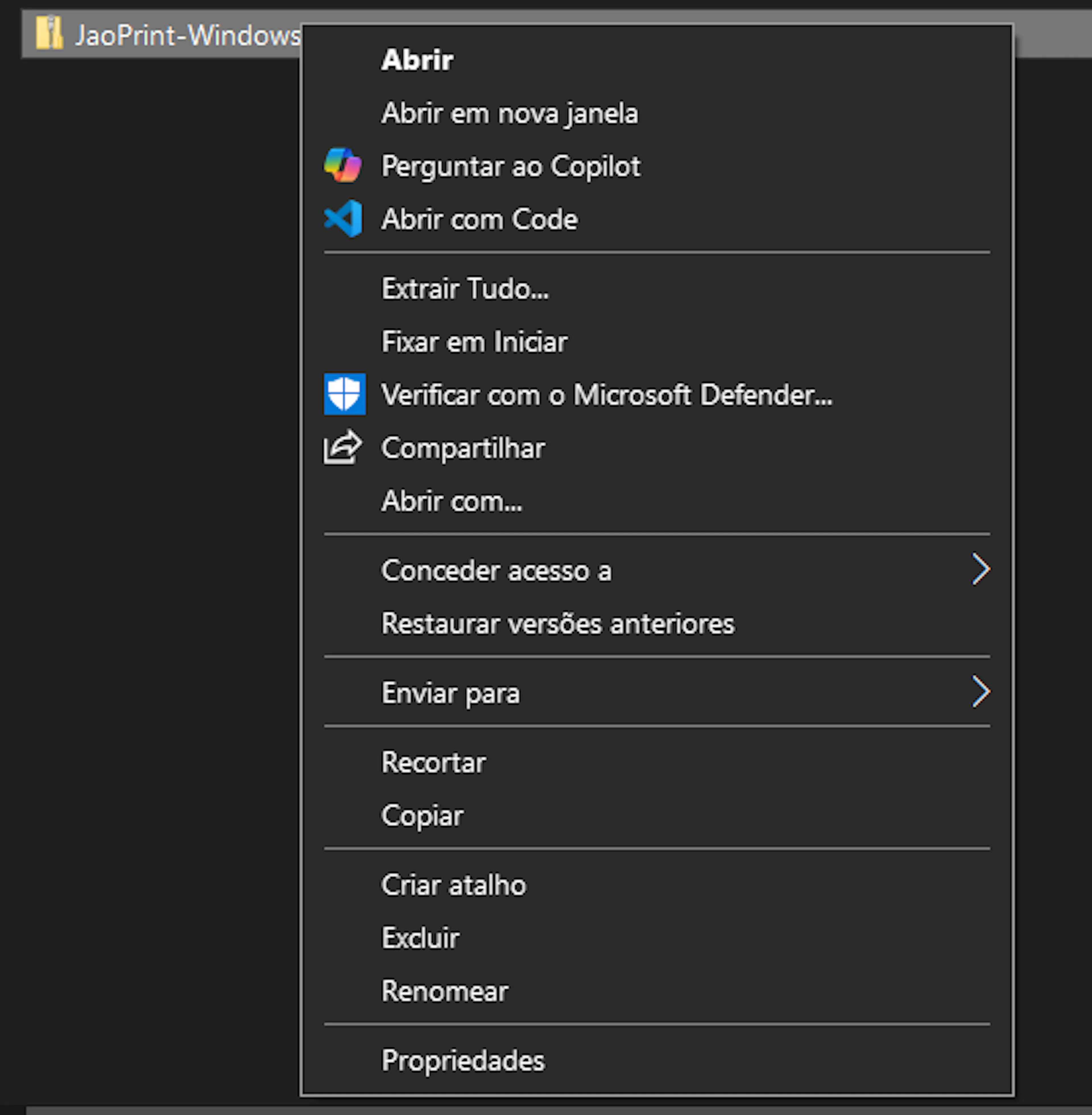 Arquivo do instalador Jão Print