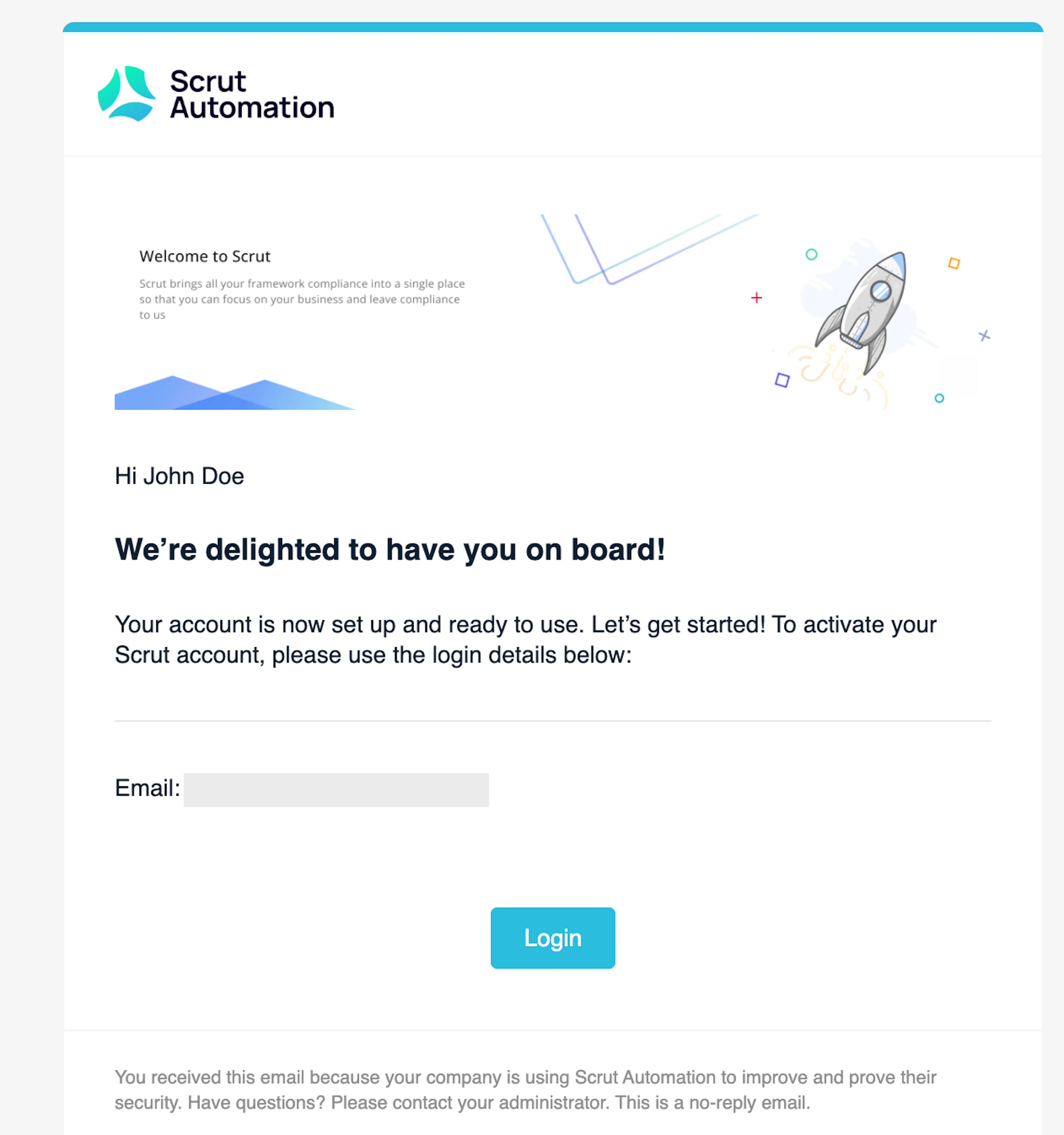 First time user login email