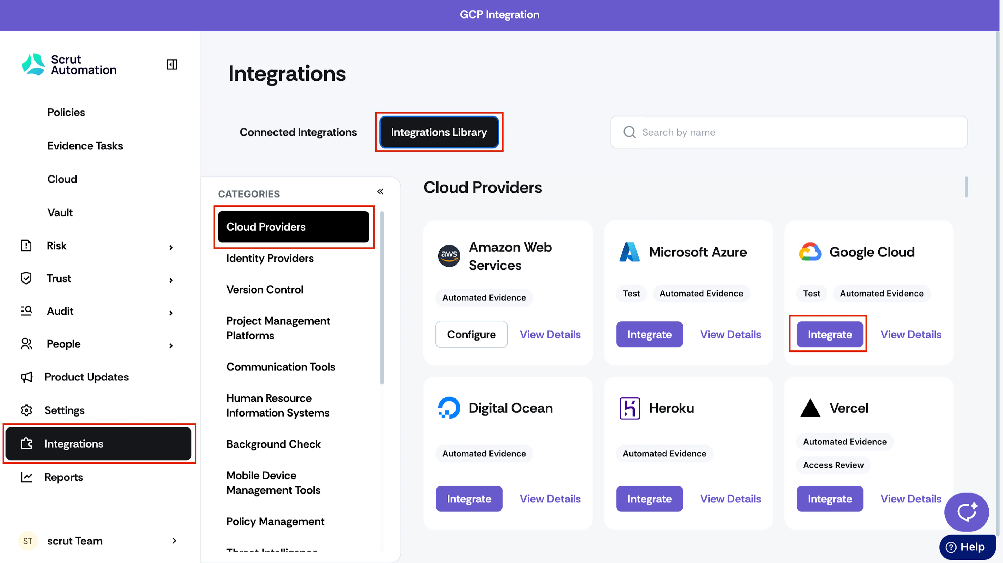 GCP Integration