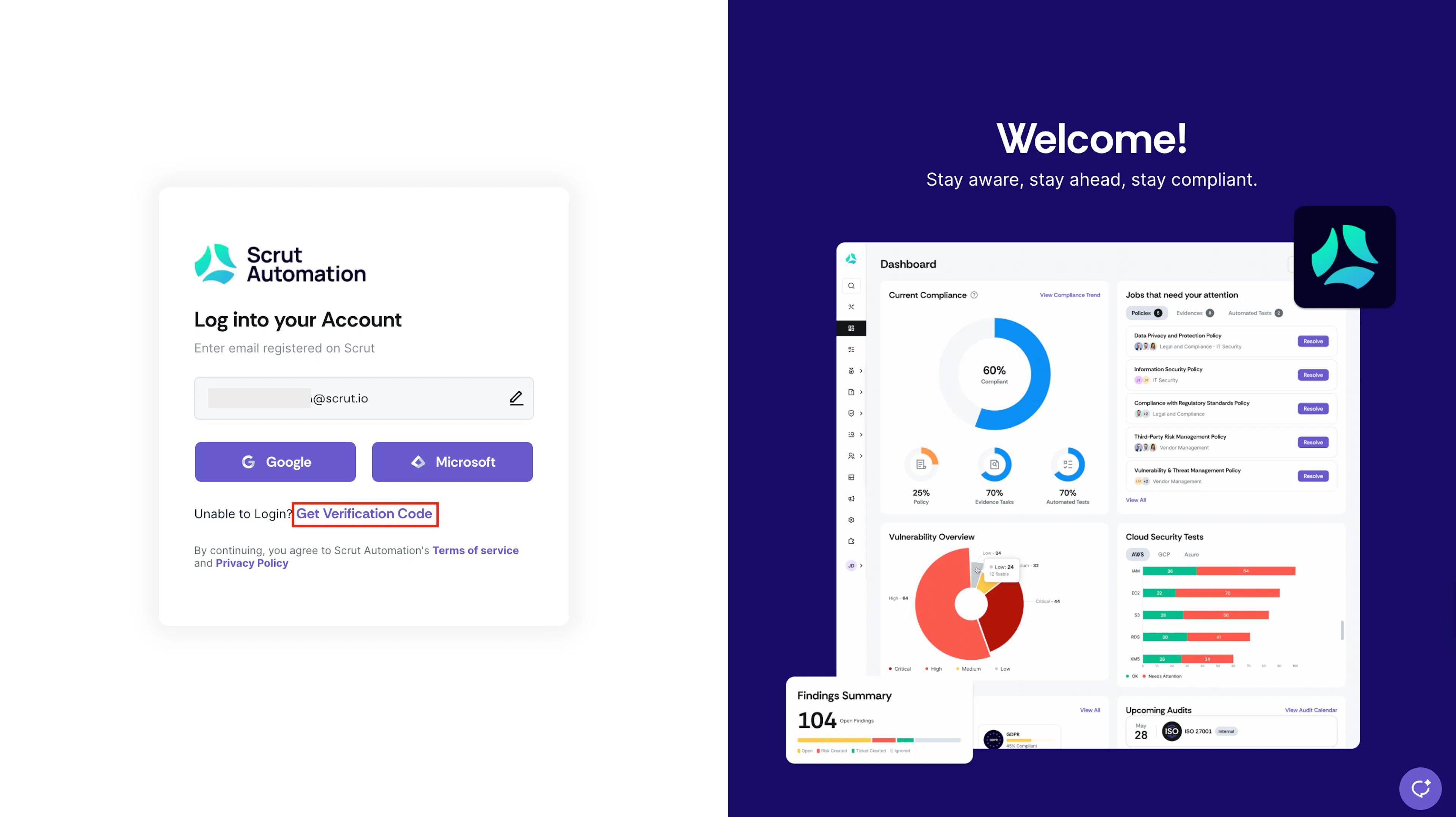 Login Screen - SSO and OTP