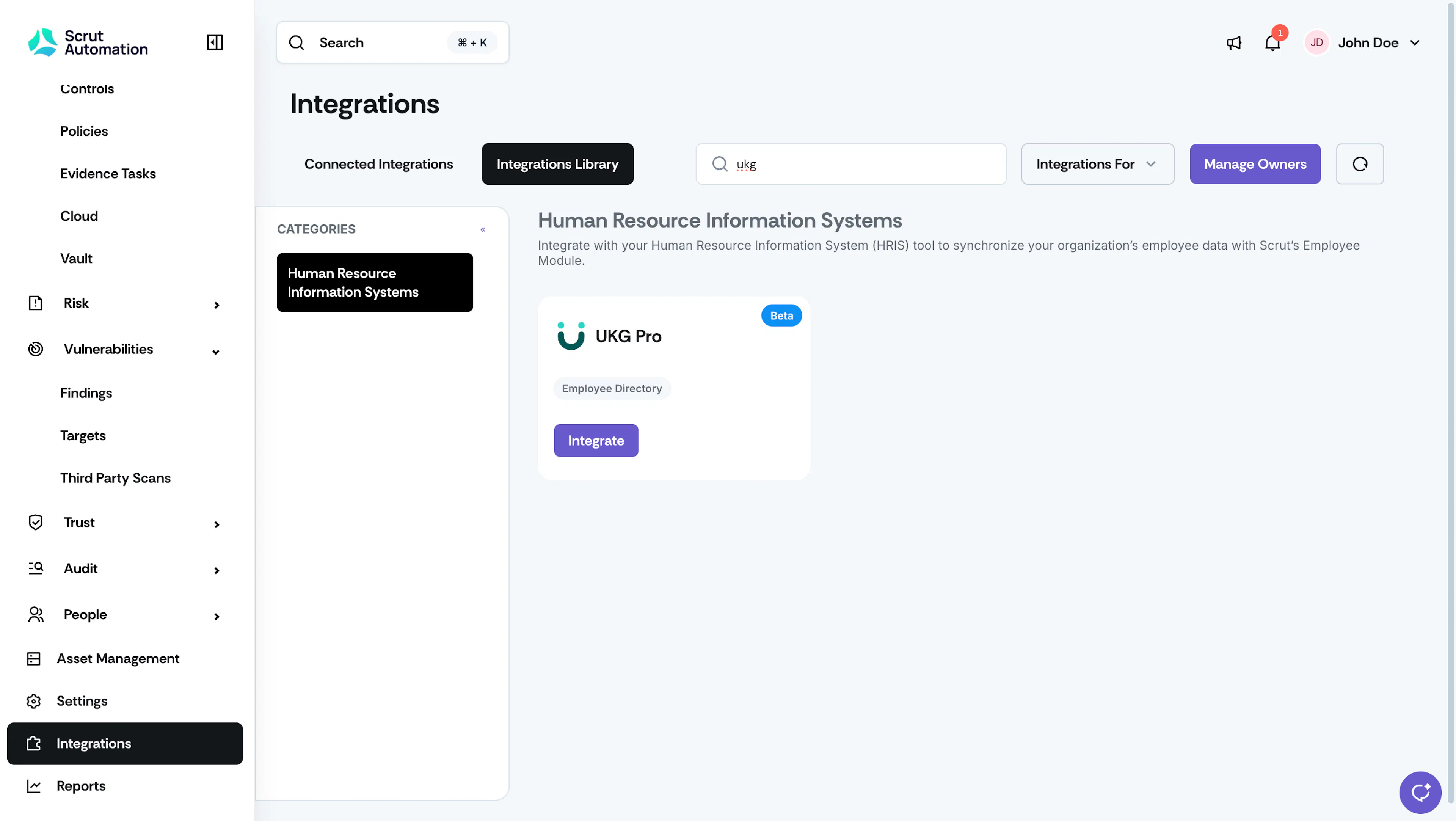Integrate UKG Pro