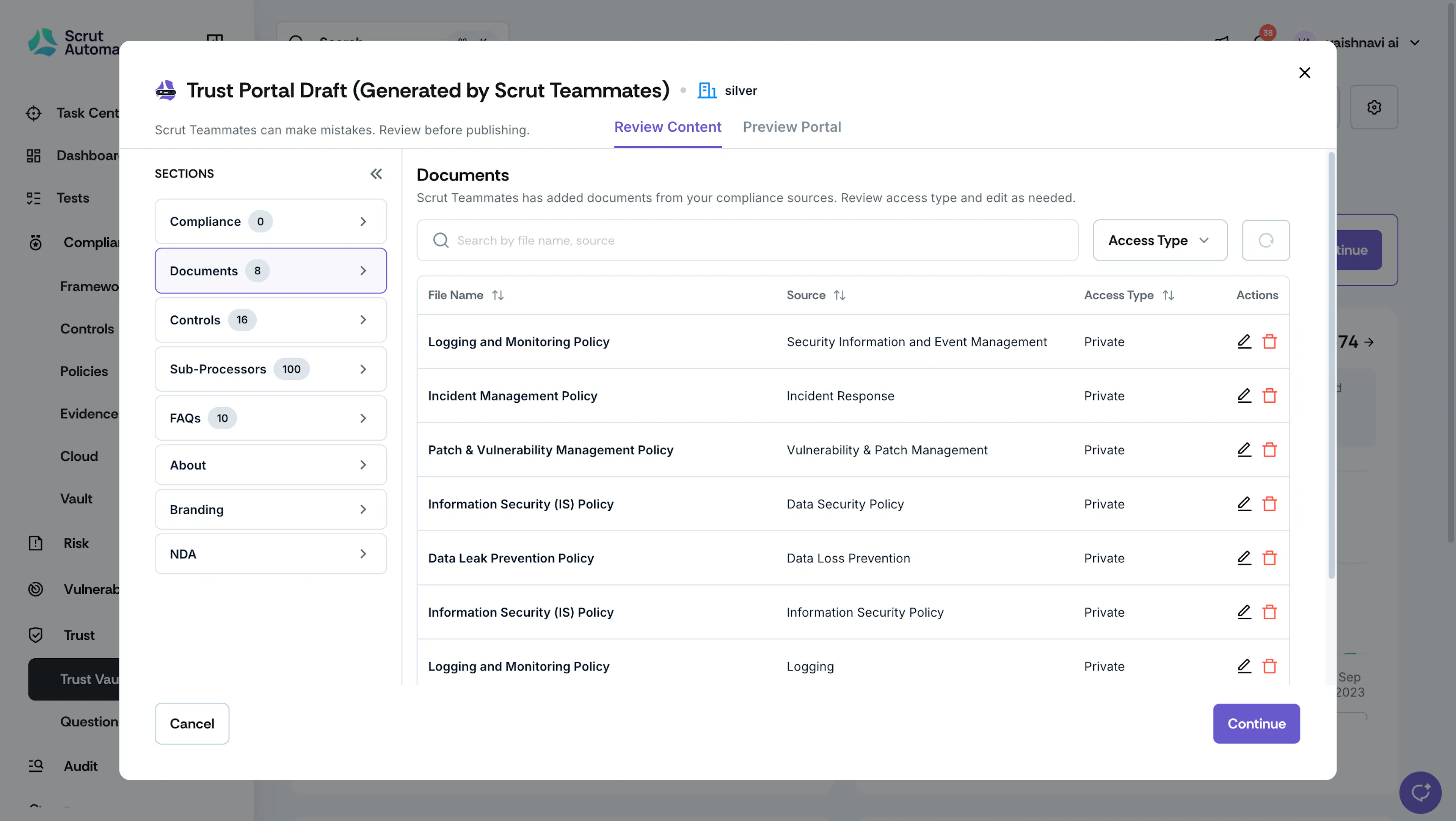 Review Trust Portal Draft