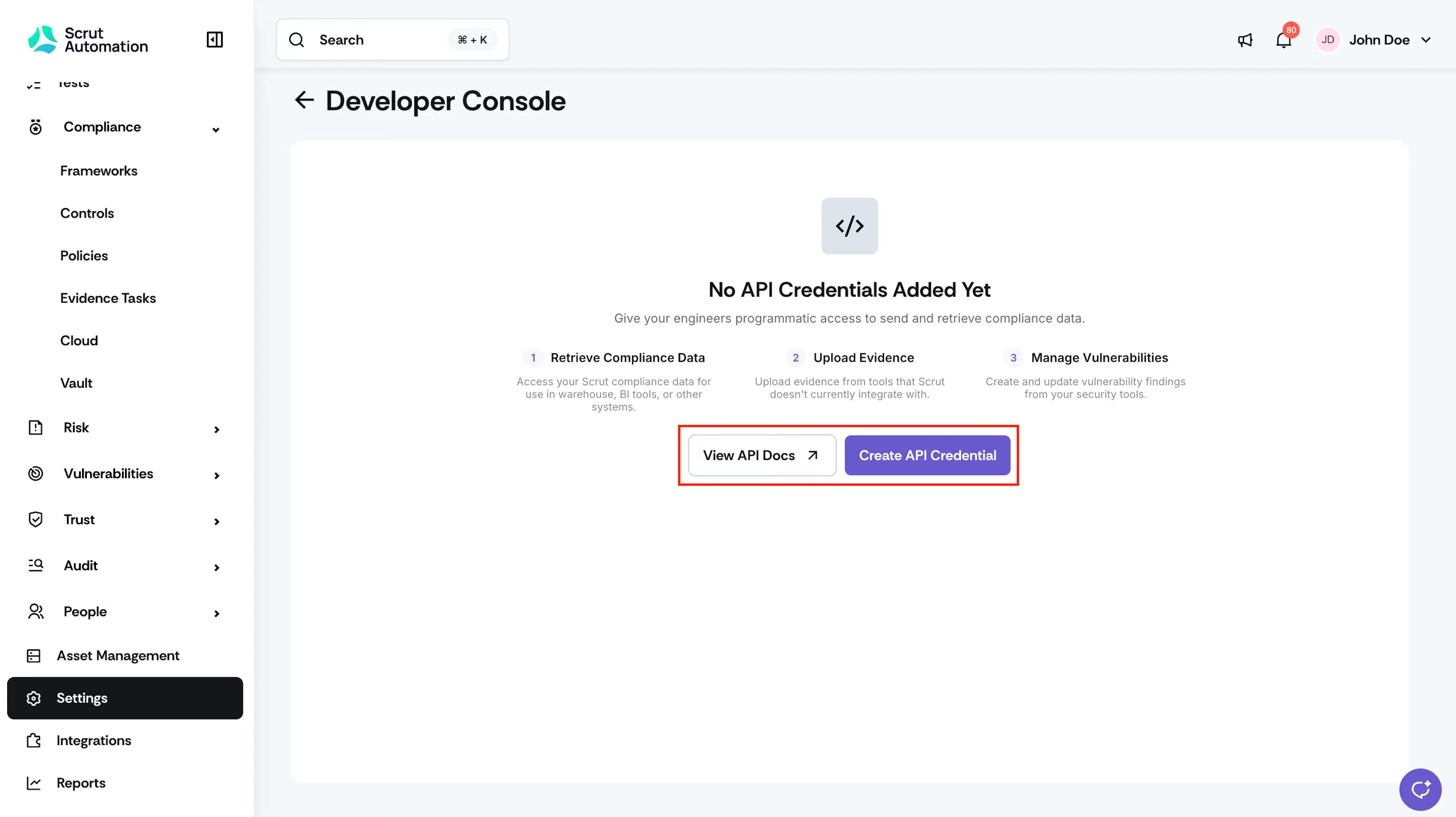 Create API Credential
