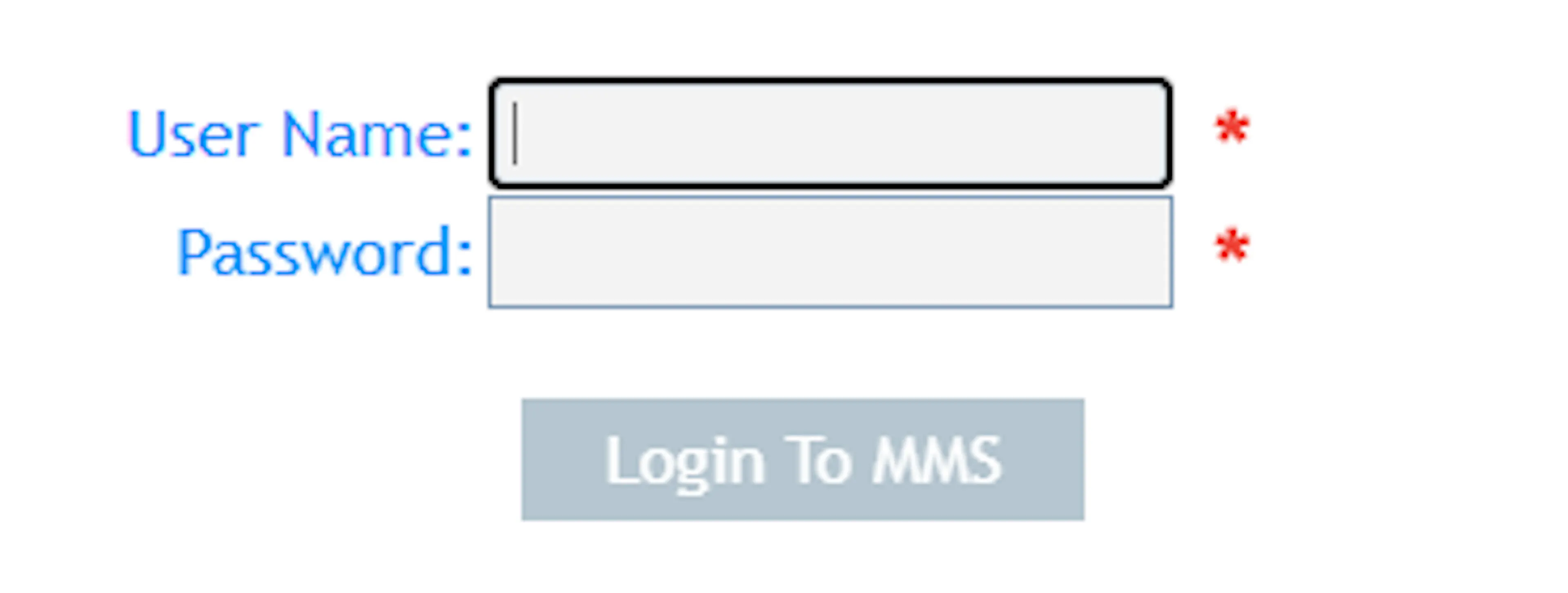 PayVector MMS sign-in form