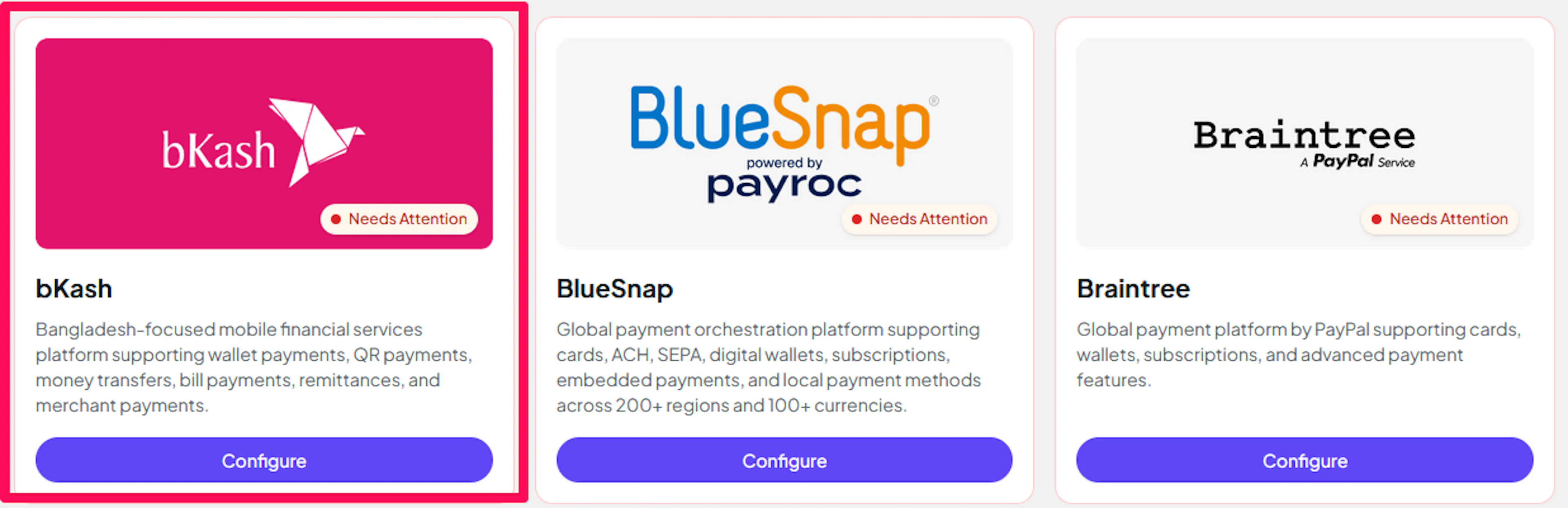 bKash in the PayLexer Payment Gateways list