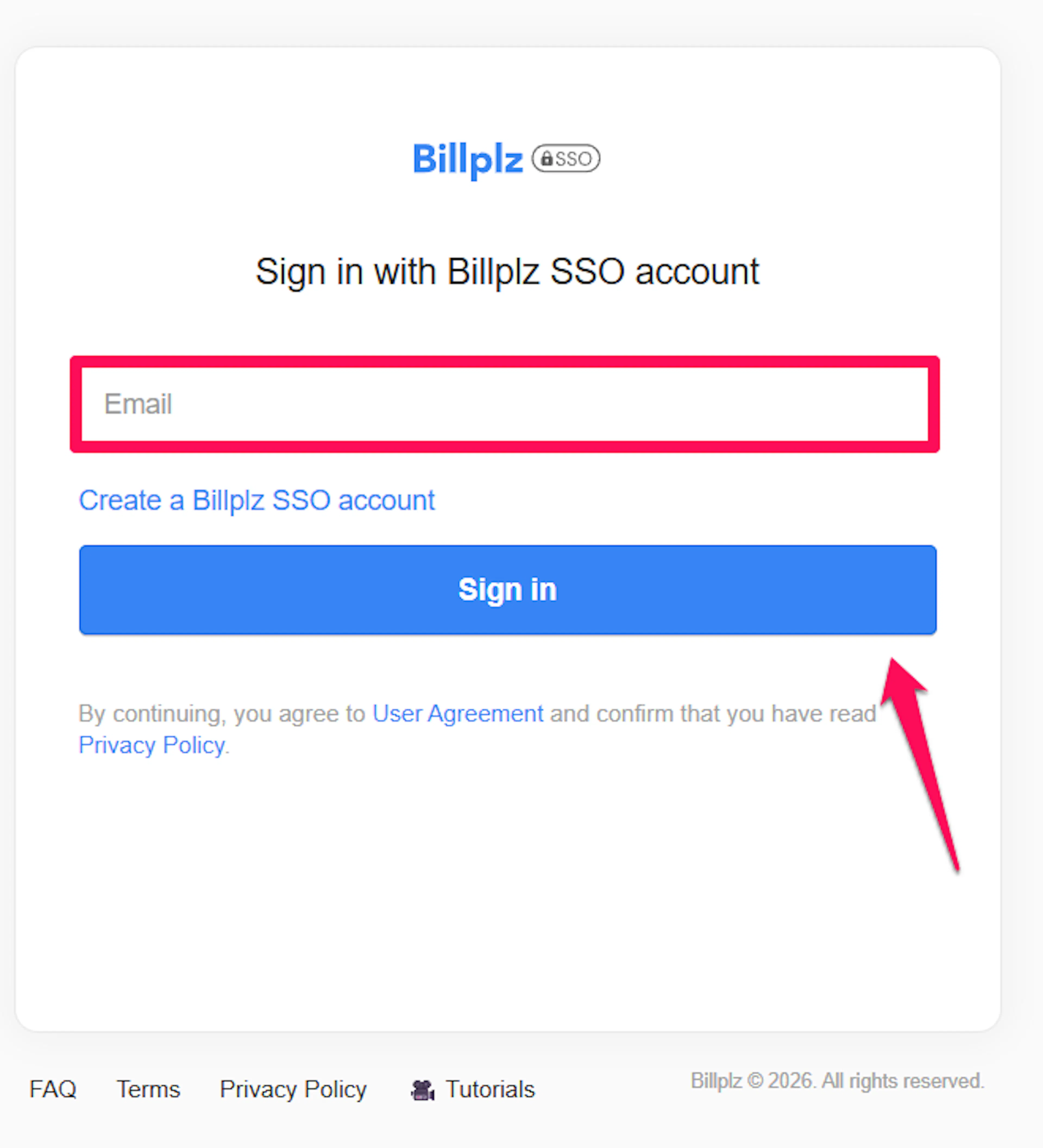 Billplz account login page