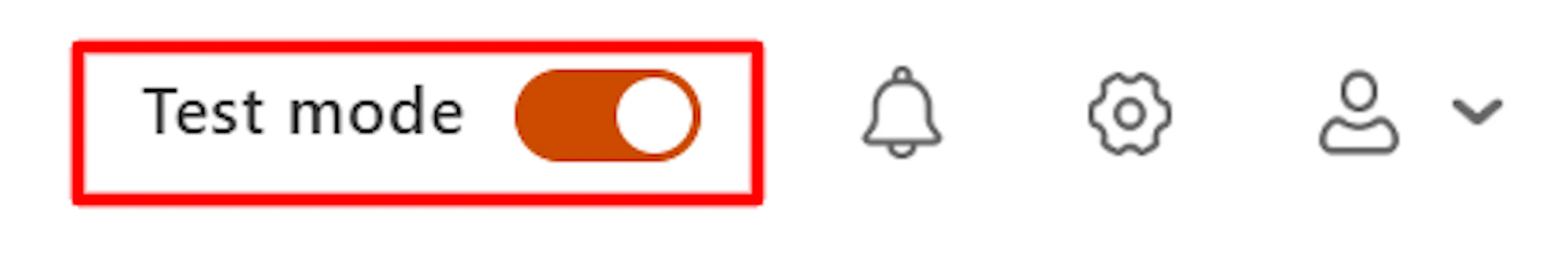 WooshPay dashboard toggle for switching between test and live mode