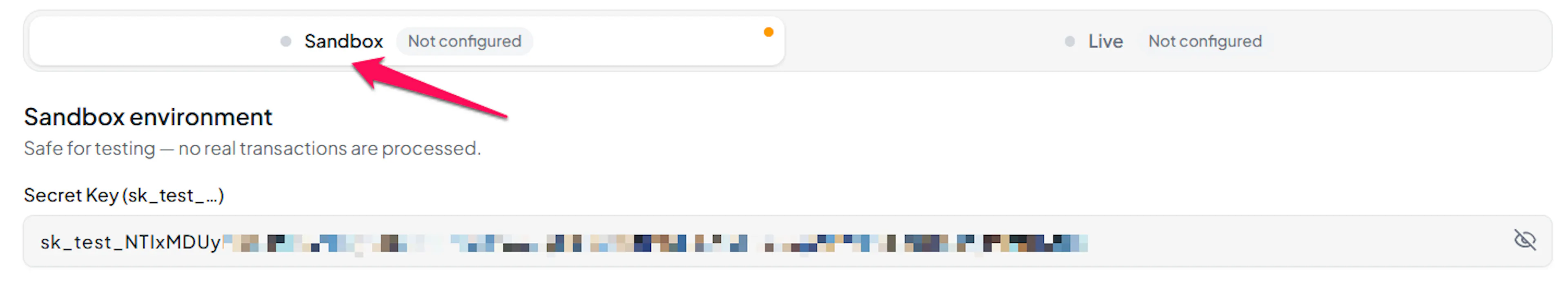 Test Secret Key field for WooshPay in PayLexer