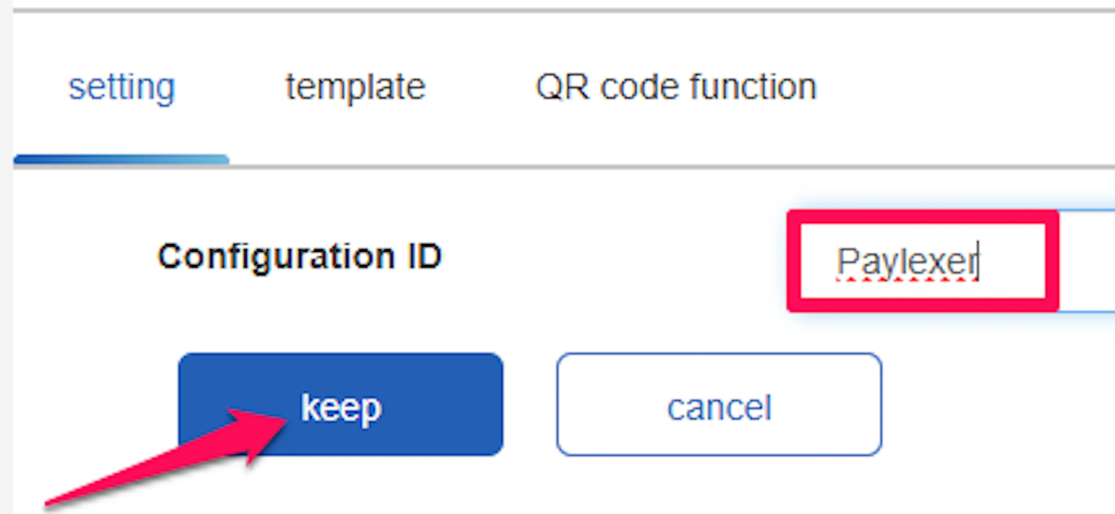 Saving the new LinkType Plus Config ID