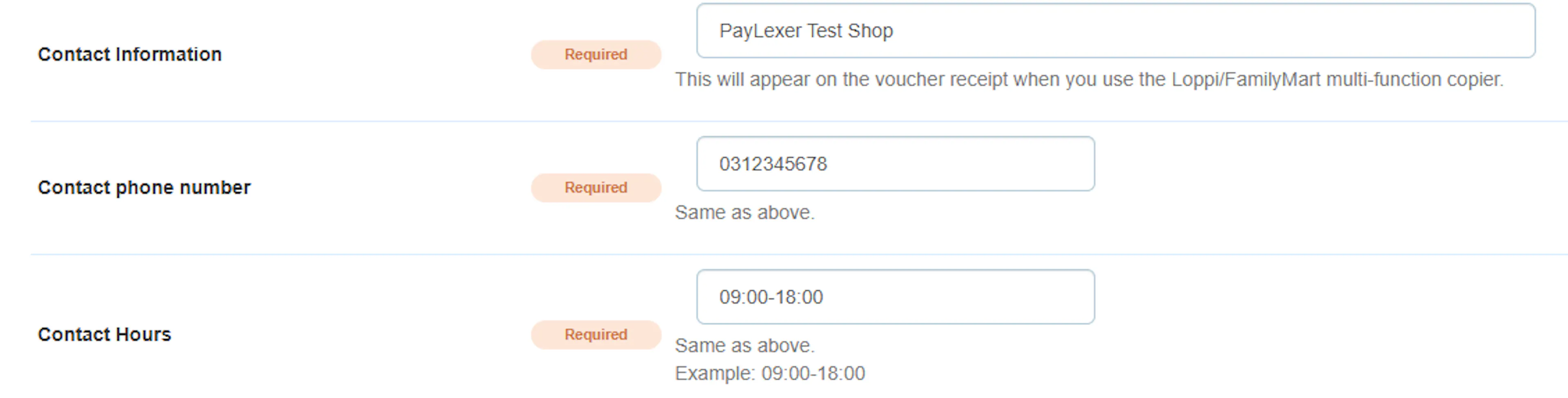 Payment method sections under Payment Settings