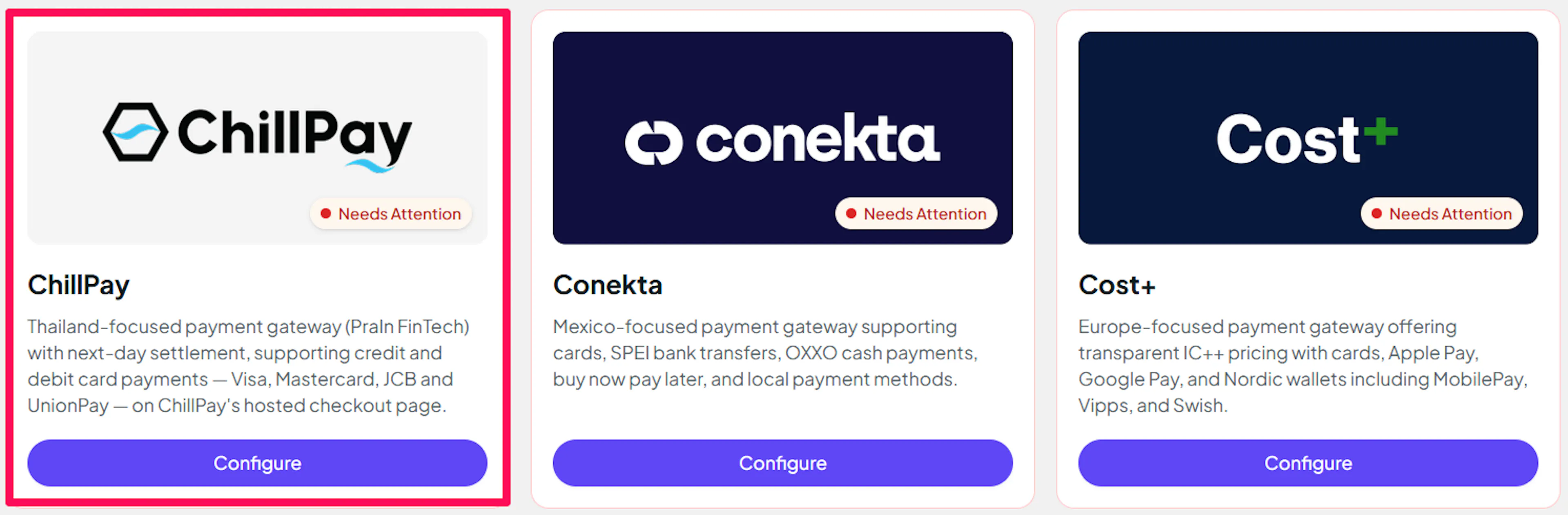 ChillPay in the PayLexer Payment Gateways list